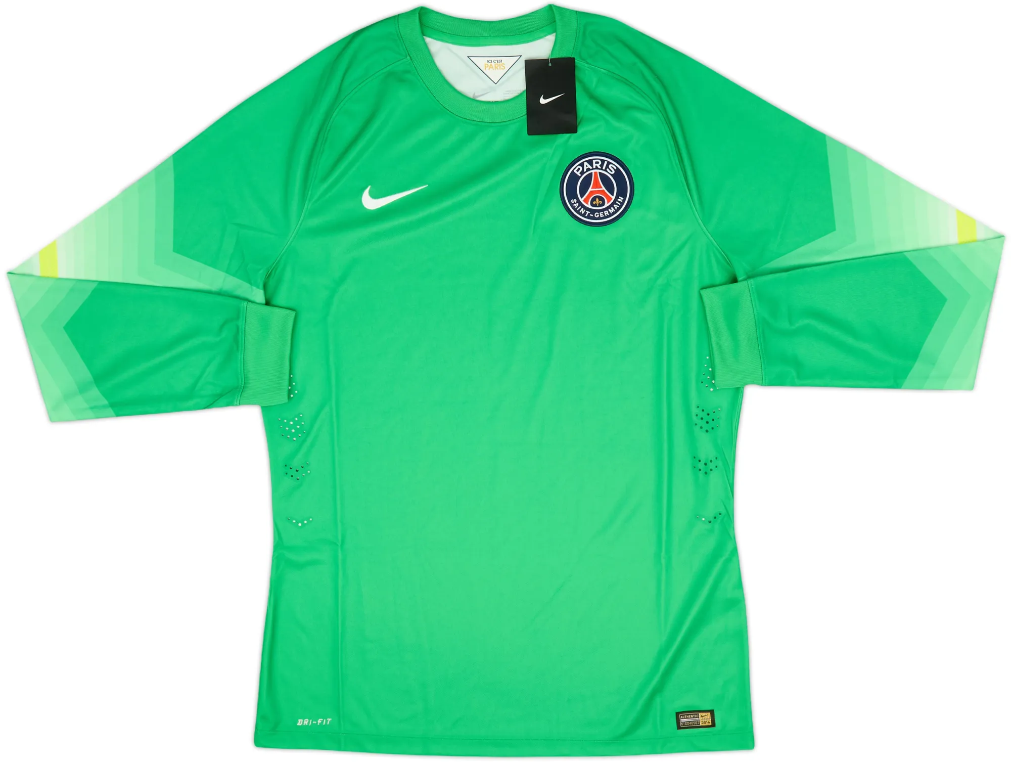 Nike Paris Saint Germain Mens LS Goalkeeper Player Issue Home Shirt 2014/15