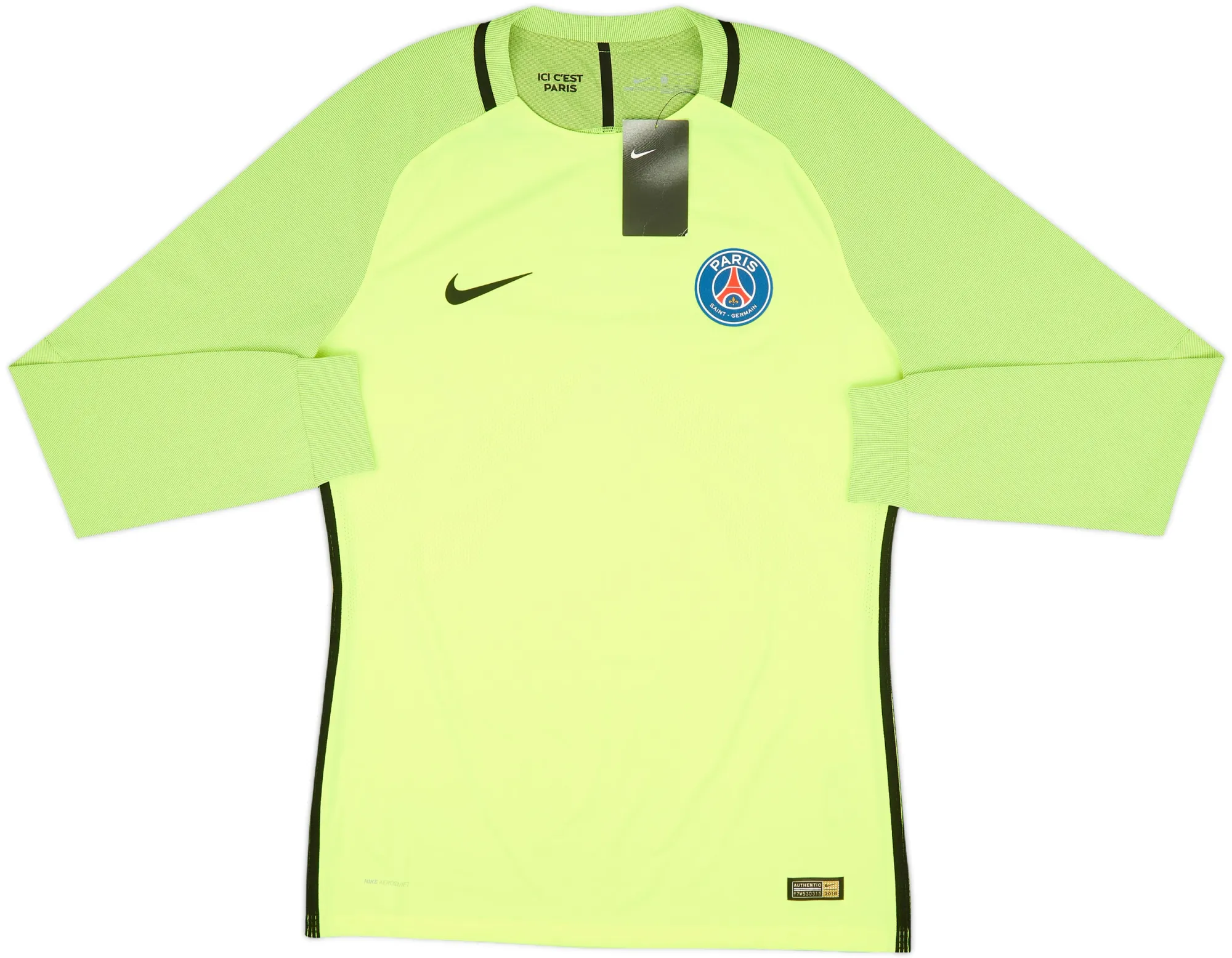 Nike Paris Saint Germain Mens LS Goalkeeper Player Issue Home Shirt 2016/17