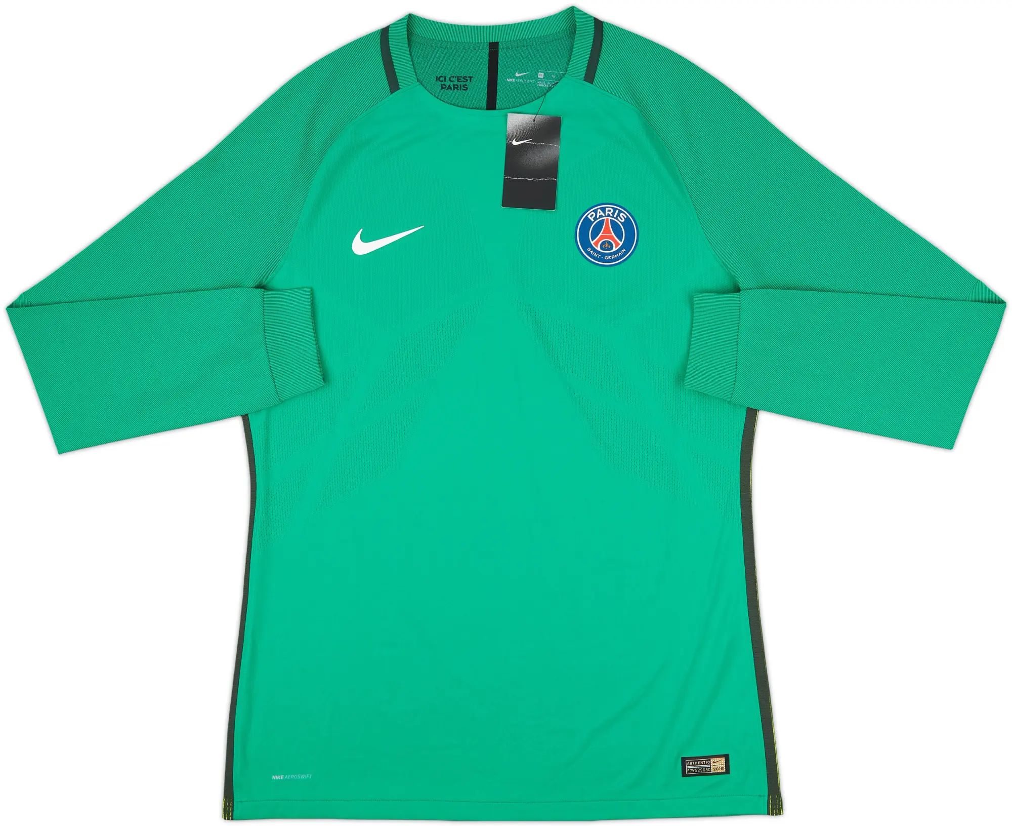 Nike Paris Saint Germain Mens LS Goalkeeper Player Issue Home Shirt 2016/17