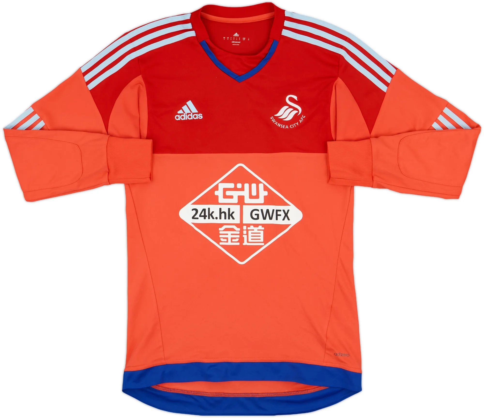 adidas Swansea City Mens LS Goalkeeper Home Shirt 2015/16