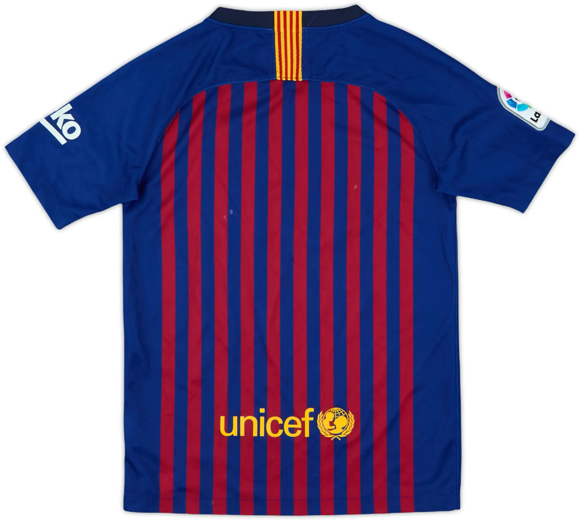 2017-18 Barcelona Home Shirt Suarez #9 - 10/10 - (S)