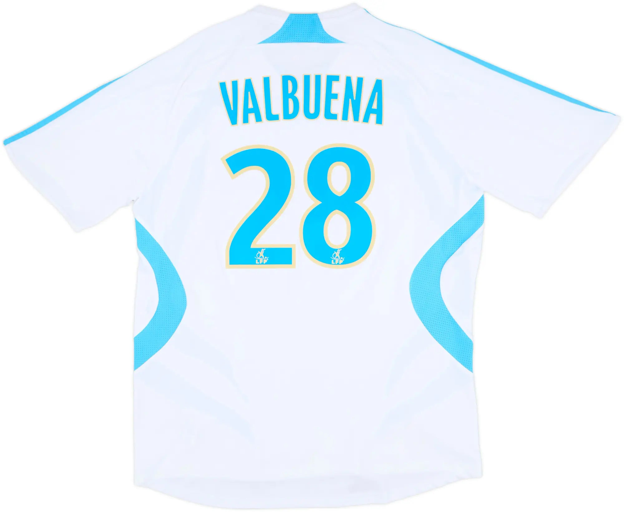 2007-08 Olympique Marseille Home Shirt Valbuena #28 - 7/10 - (L)