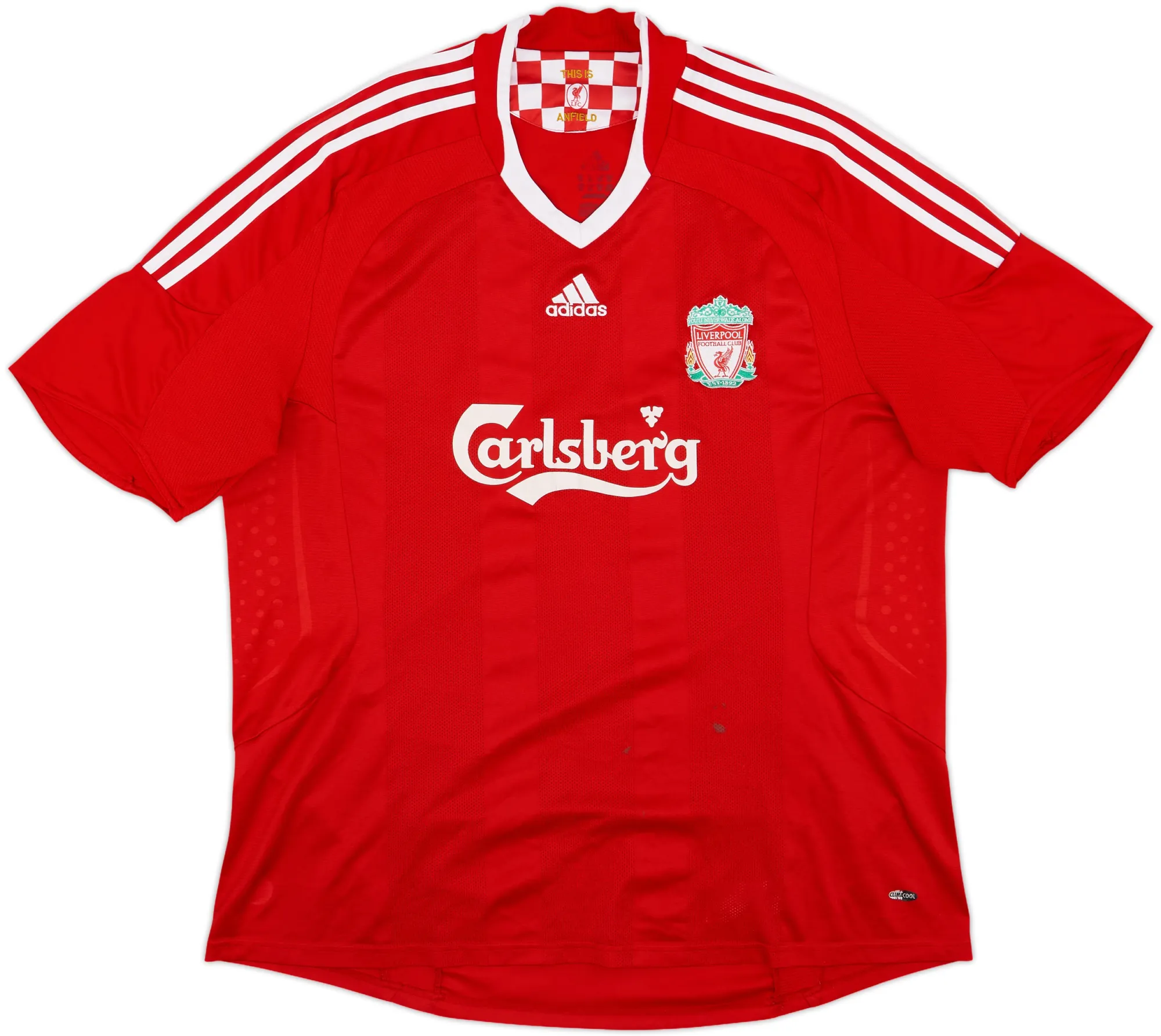 adidas Liverpool Mens SS Home Shirt 2008/10