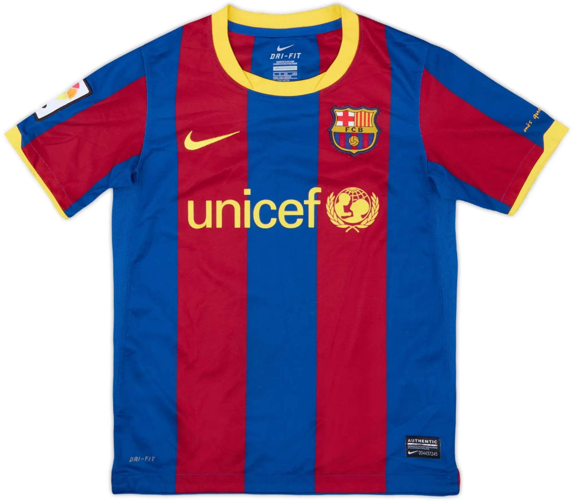 Nike Barcelona Boys SS Home Shirt 2010/11