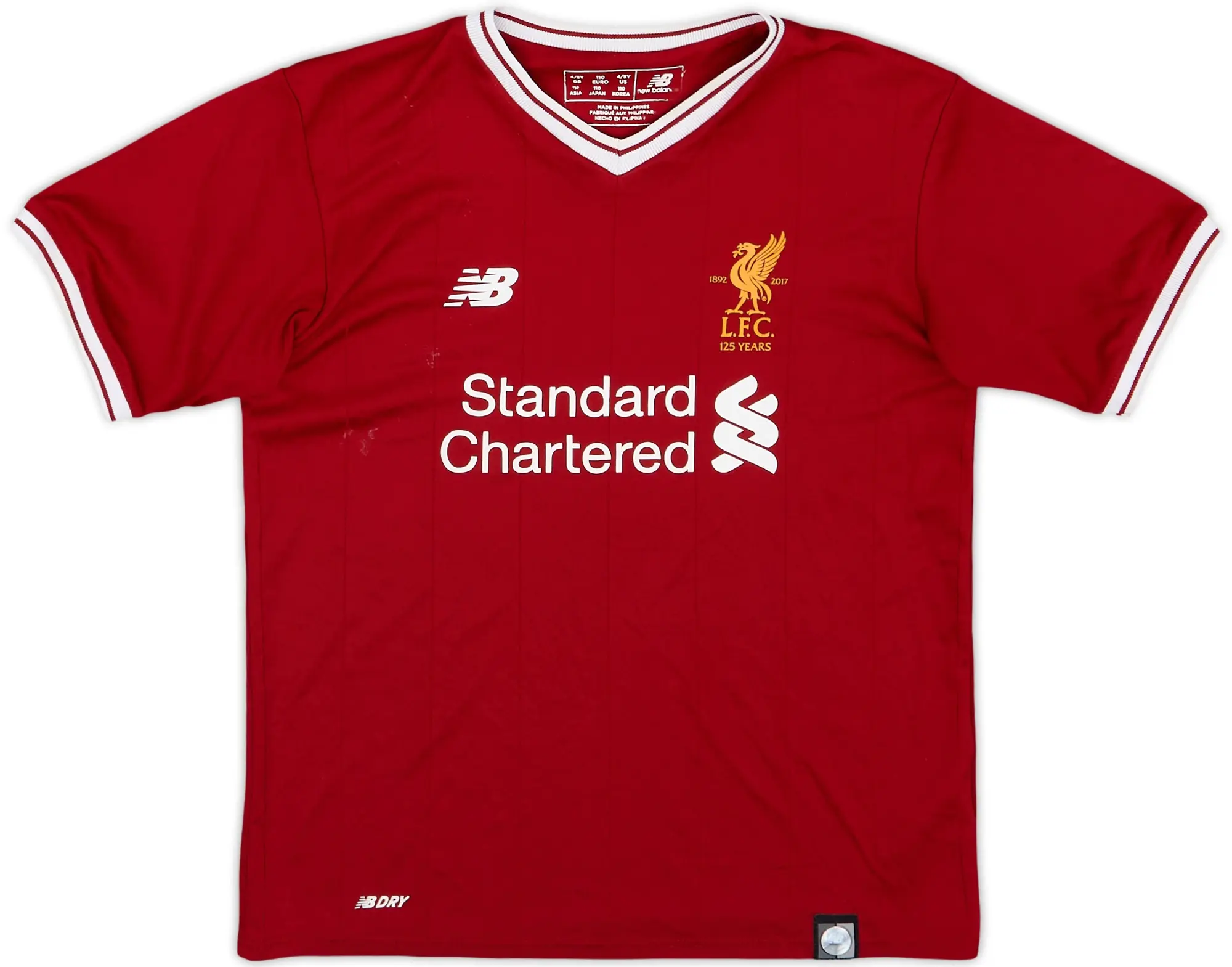 2017-18 Liverpool 125 Years Home Shirt - 6/10 - (4-5 Years)