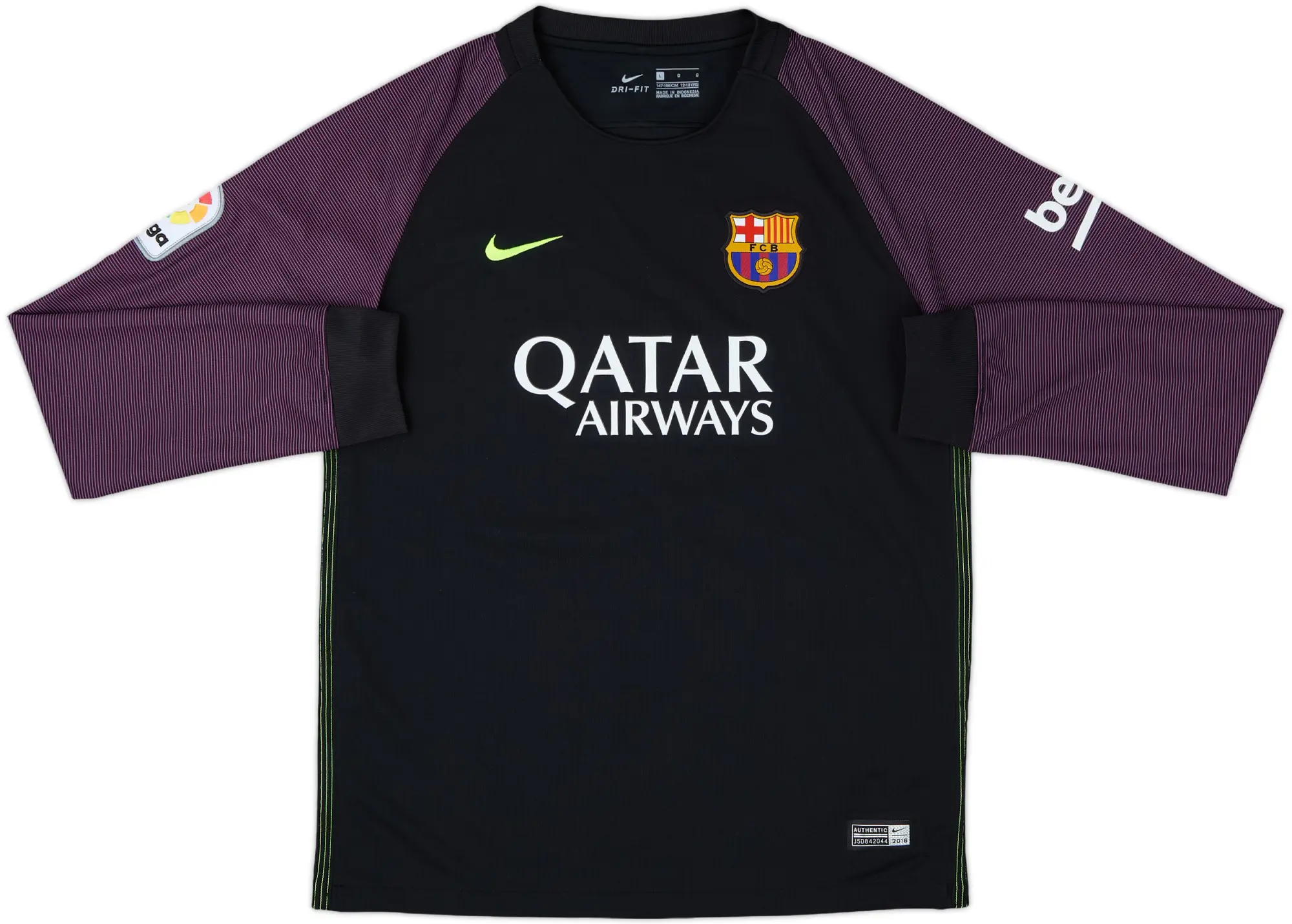 Nike Barcelona Boys LS Goalkeeper Home Shirt 2016/17