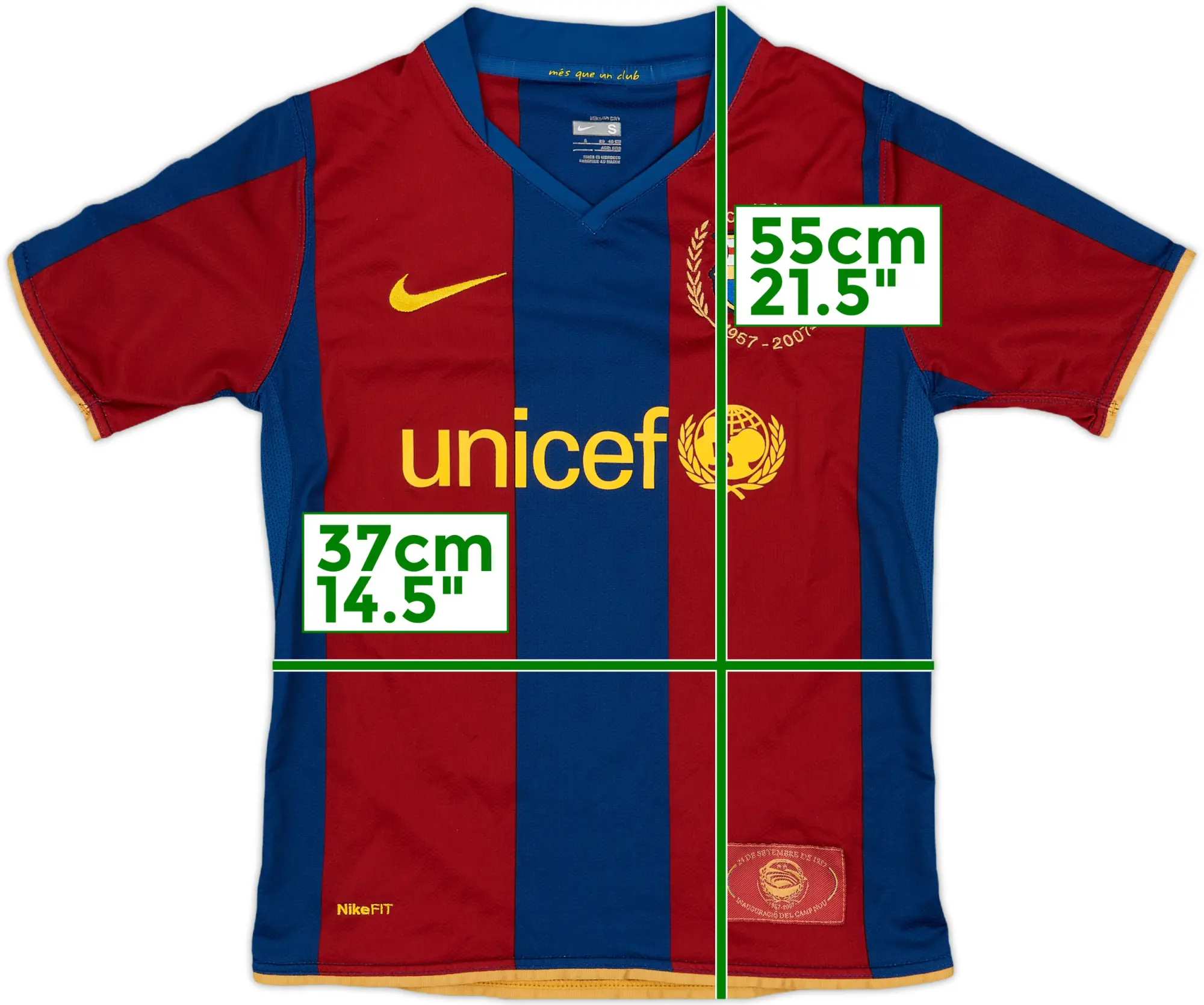 Nike Barcelona Boys SS Home Shirt 2007/08