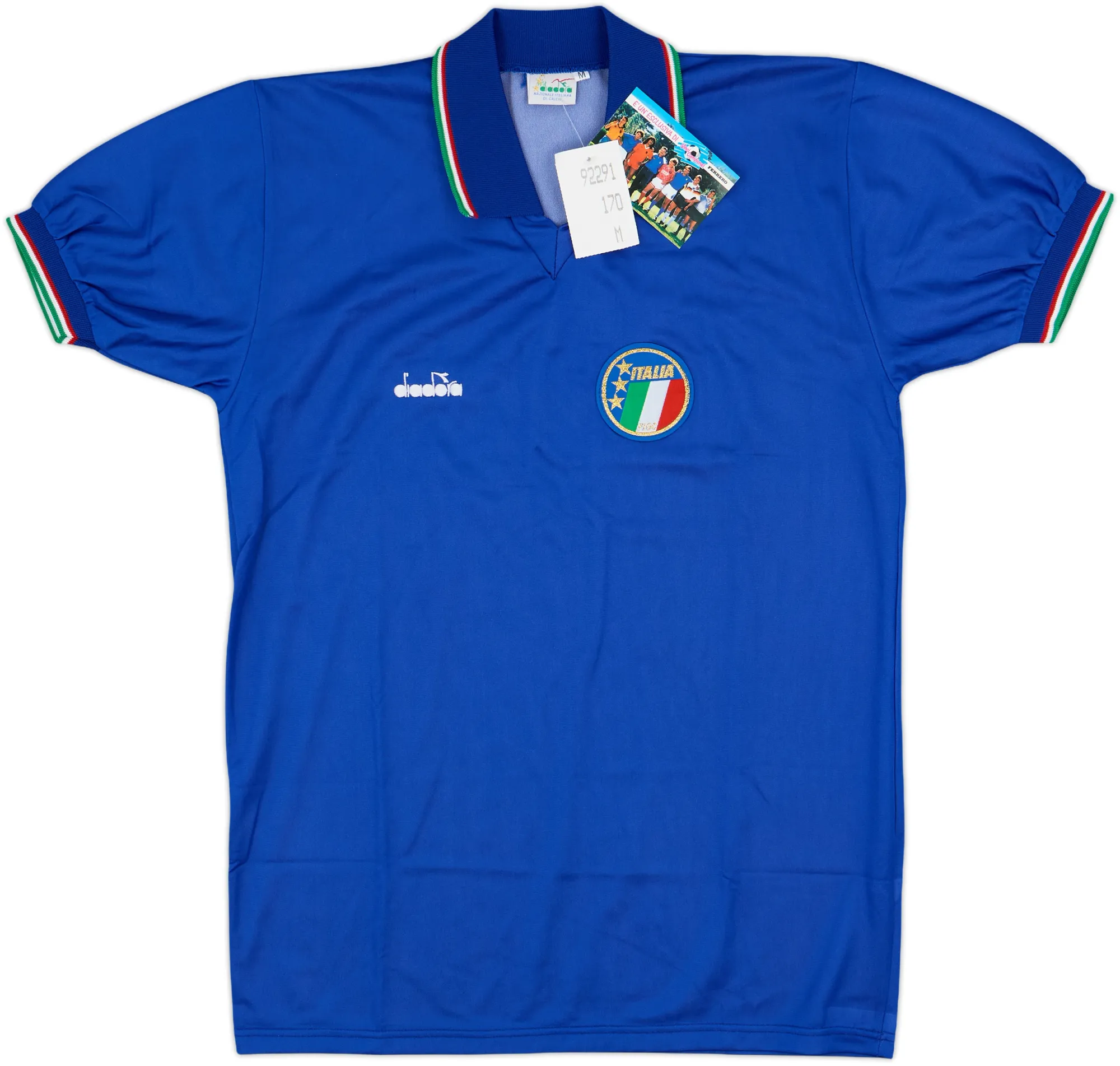 Diadora Italy Mens SS Home Shirt 1986