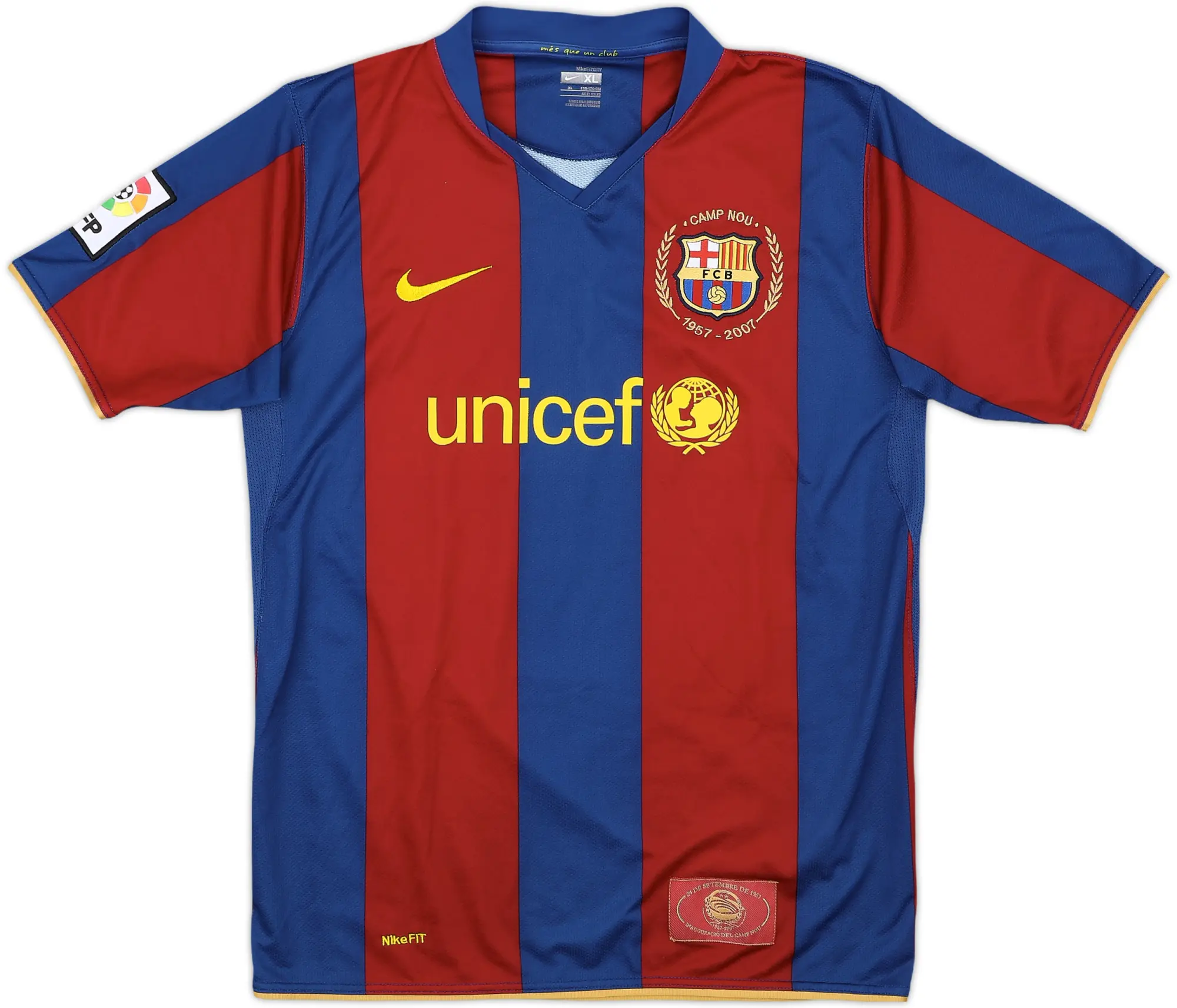 Nike Barcelona Boys SS Home Shirt 2007/08
