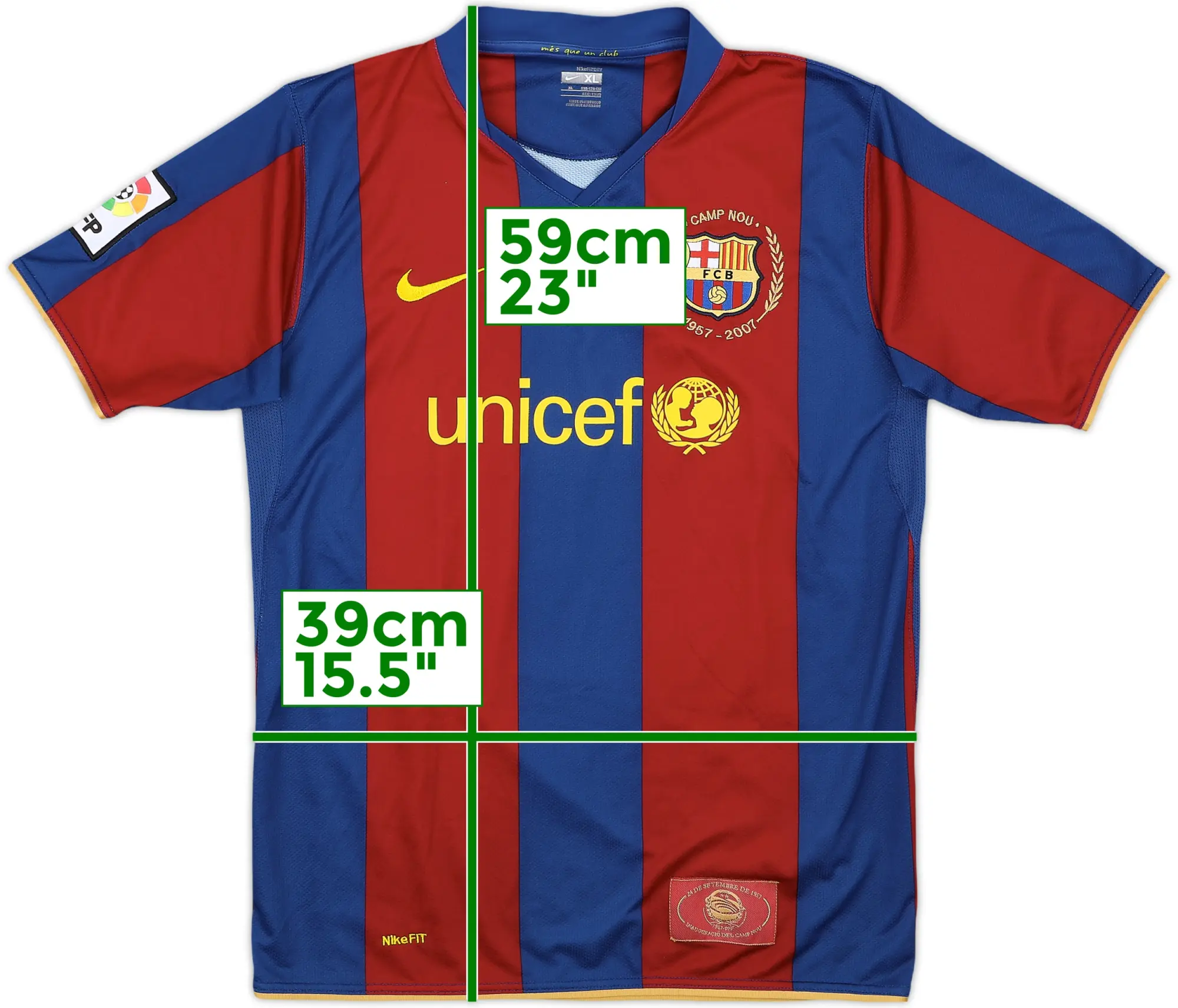 Nike Barcelona Boys SS Home Shirt 2007/08