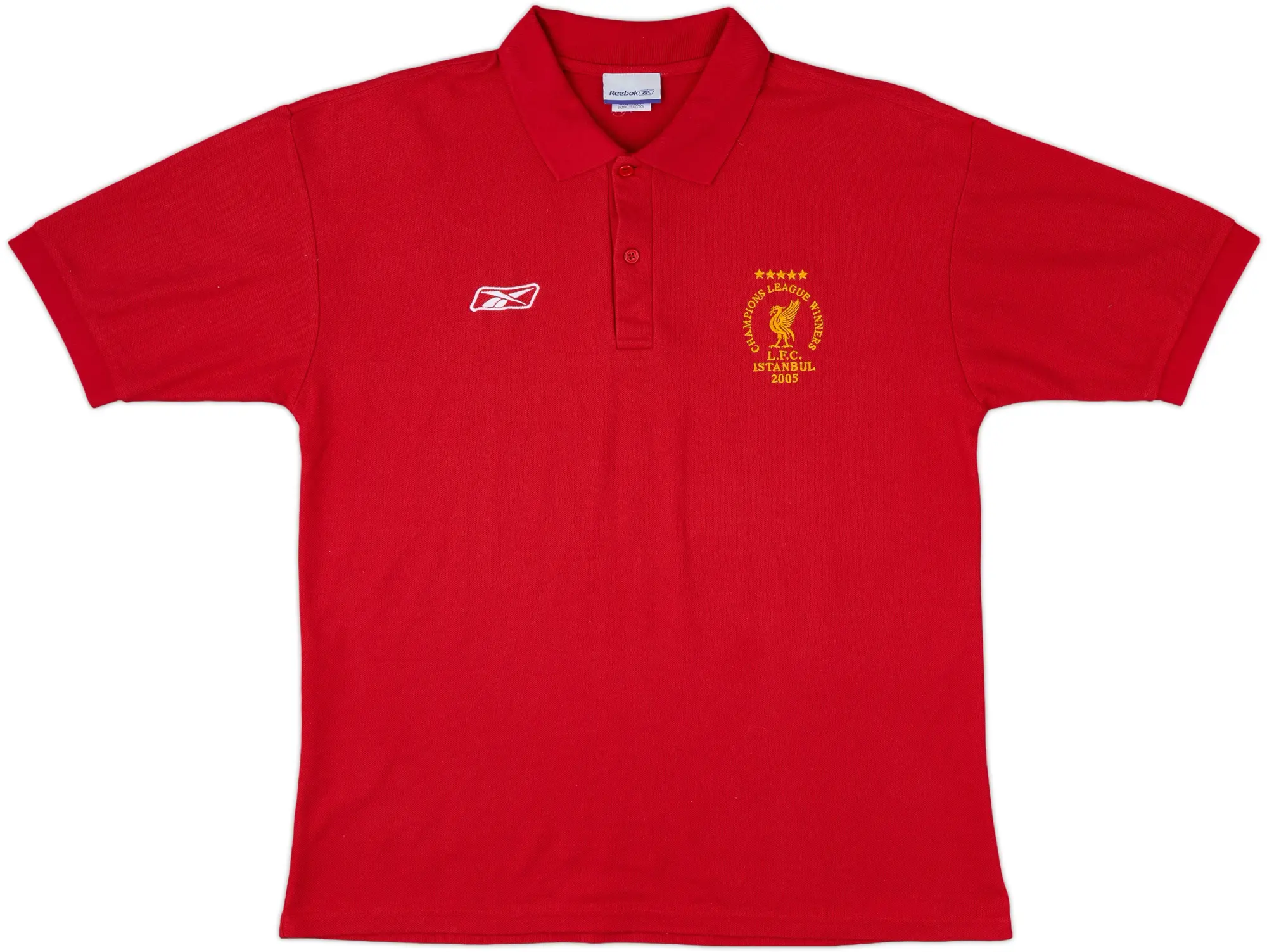 2005-06 Liverpool 'CL Winners' Reebok Polo Shirt - 8/10 - (M)
