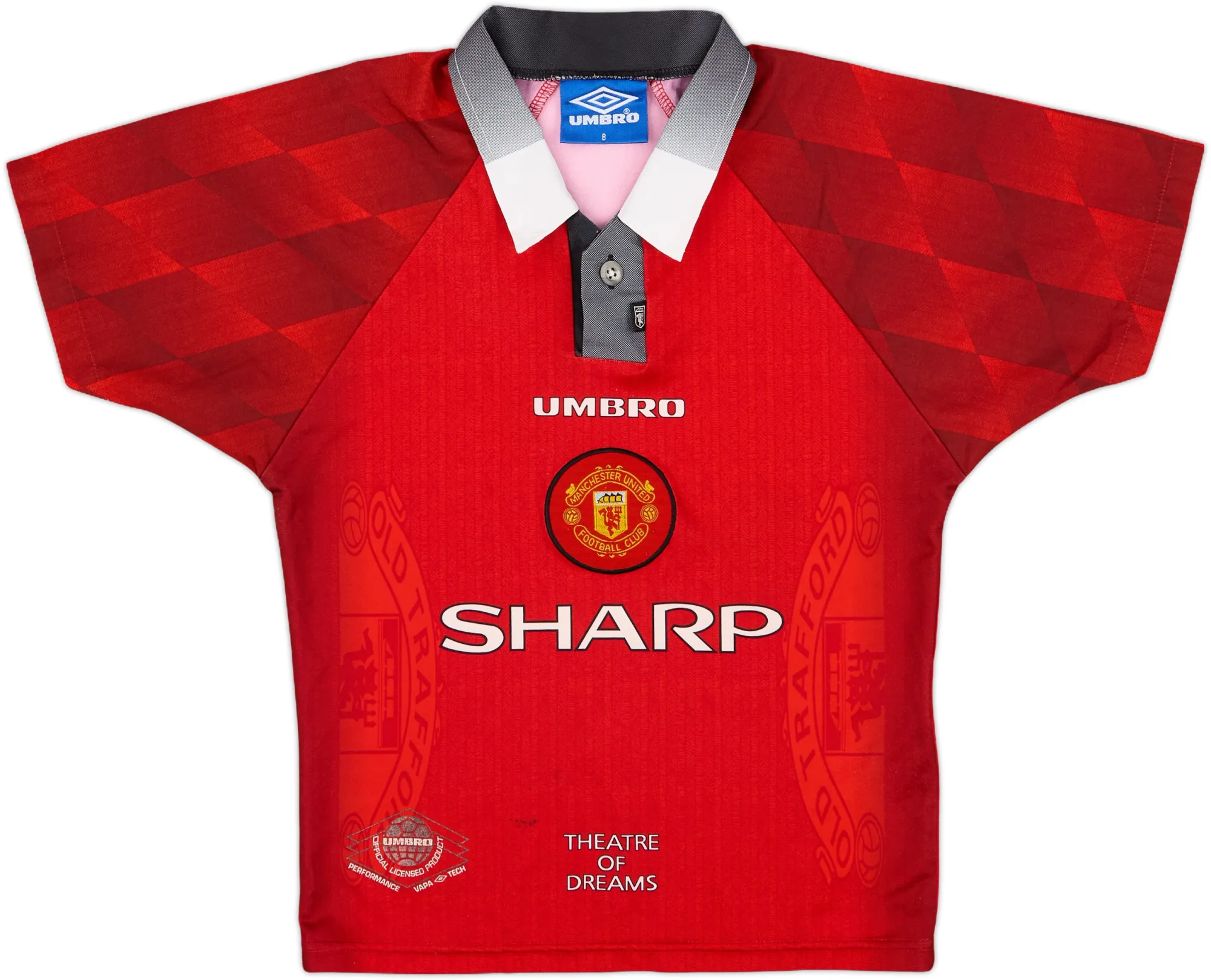 Umbro Manchester United Boys SS Home Shirt 1996/98