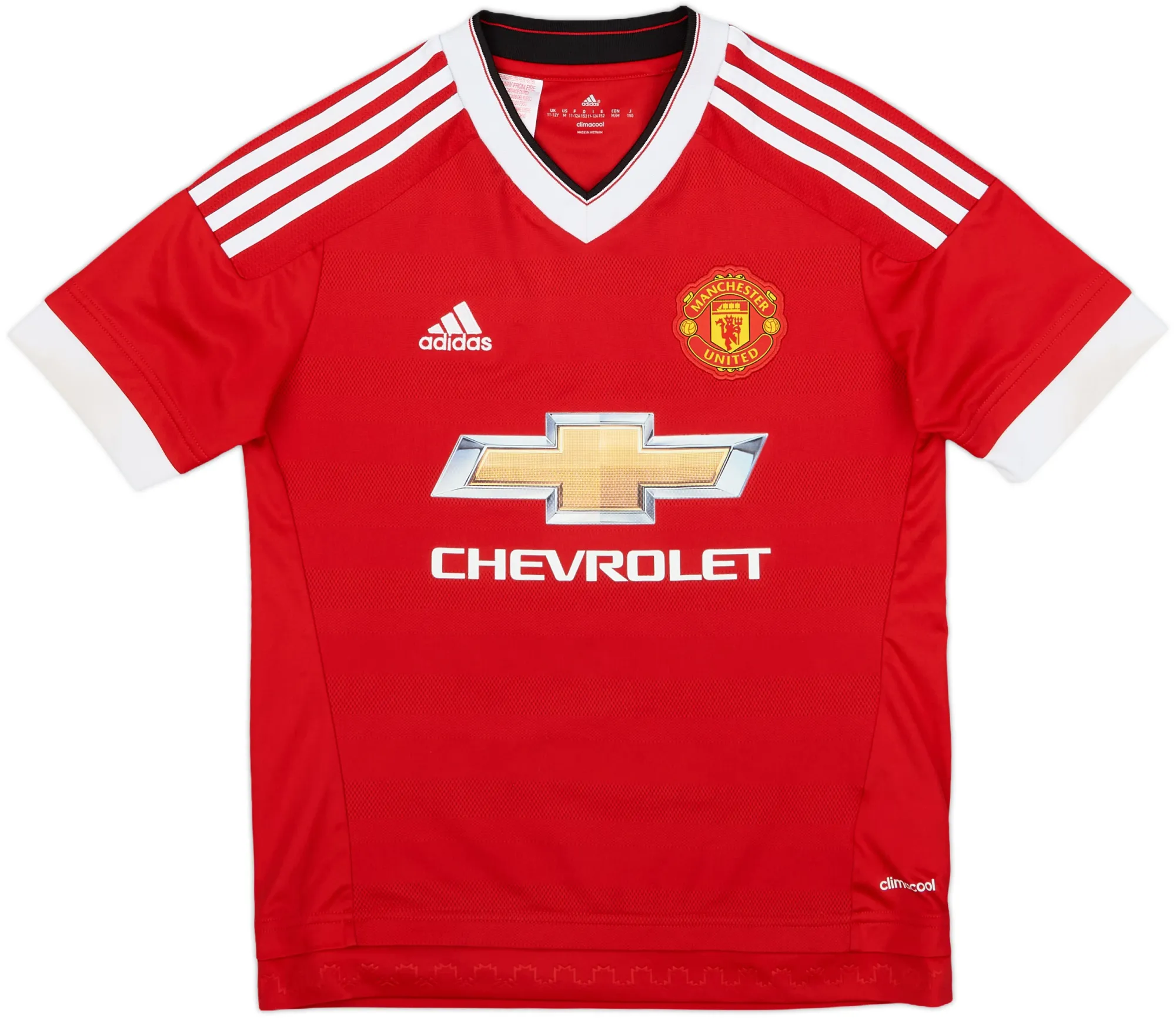 adidas Manchester United Boys SS Home Shirt 2015/16