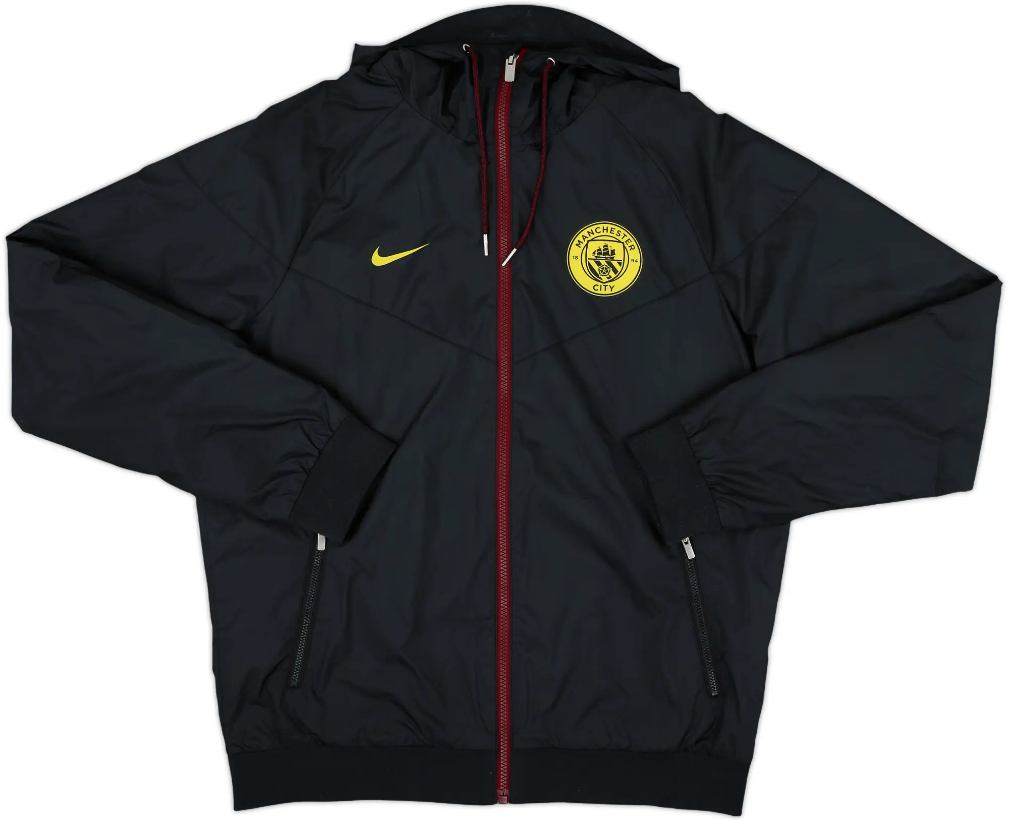 2016-17 Manchester City Nike Hooded Track Jacket - 8/10 - (M)