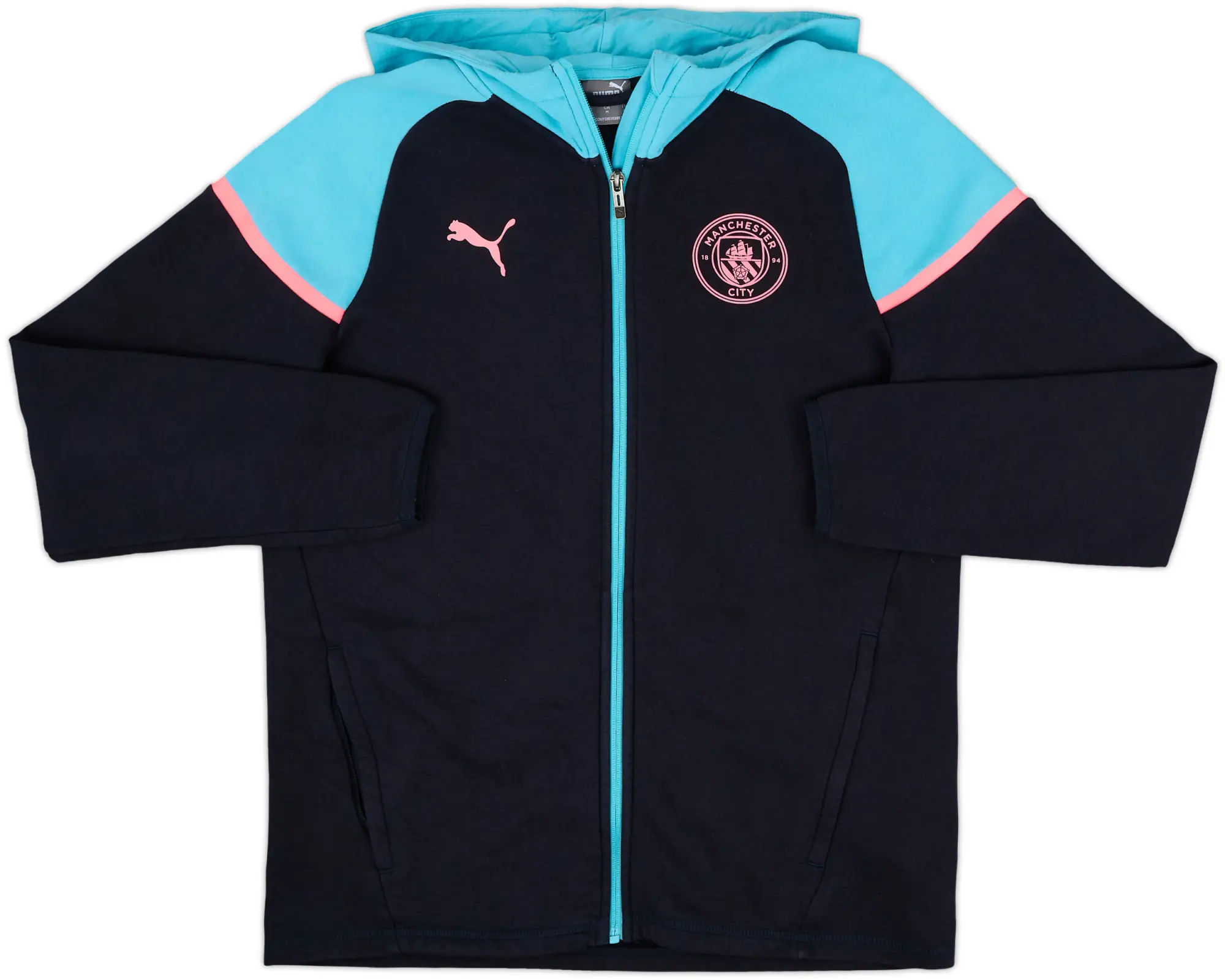 2023-24 Manchester City Puma Hooded Track Jacket - 8/10 - (M)