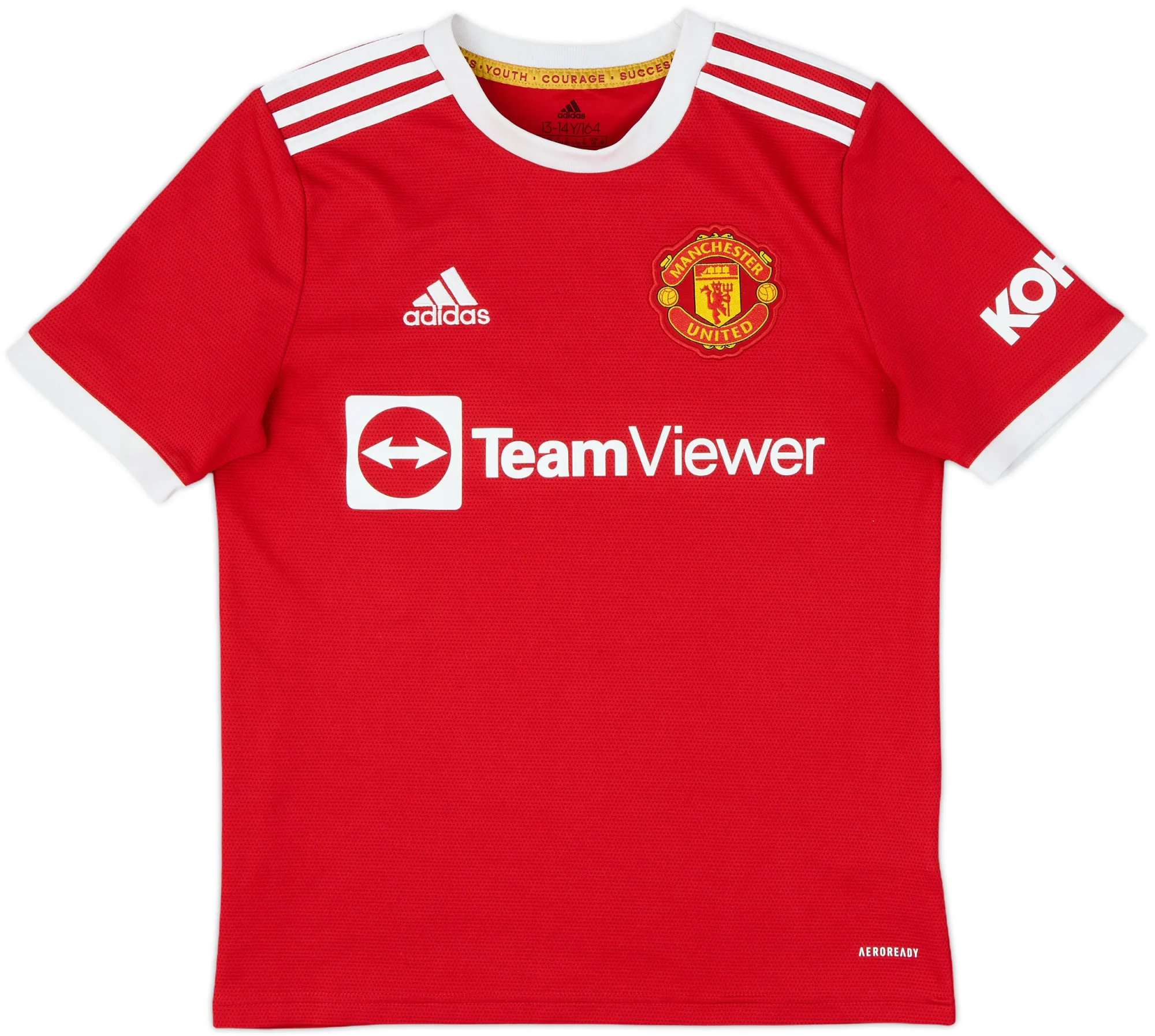 adidas Manchester United Boys SS Home Shirt 2021/22