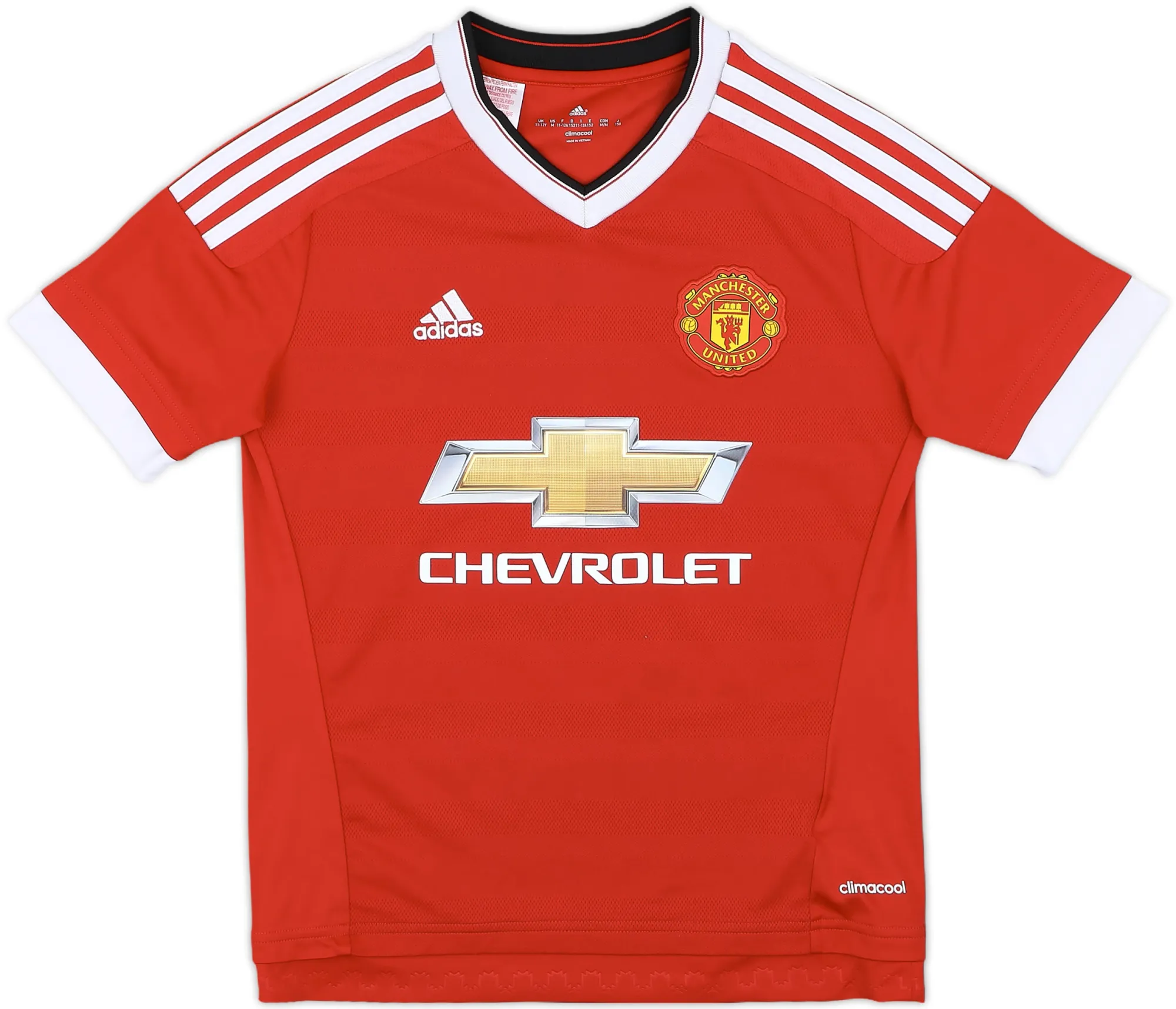 adidas Manchester United Boys SS Home Shirt 2015/16