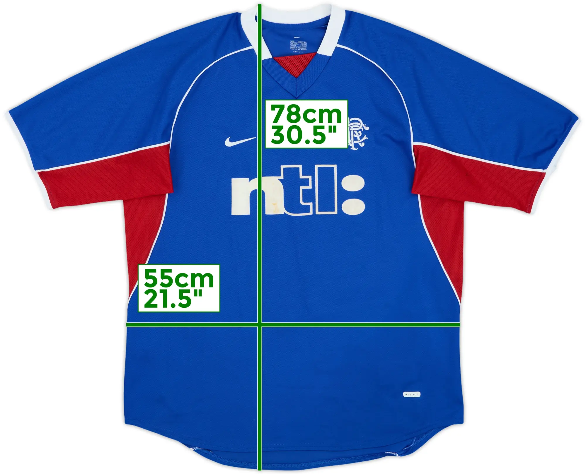Nike Rangers Mens SS Home Shirt 2001/02