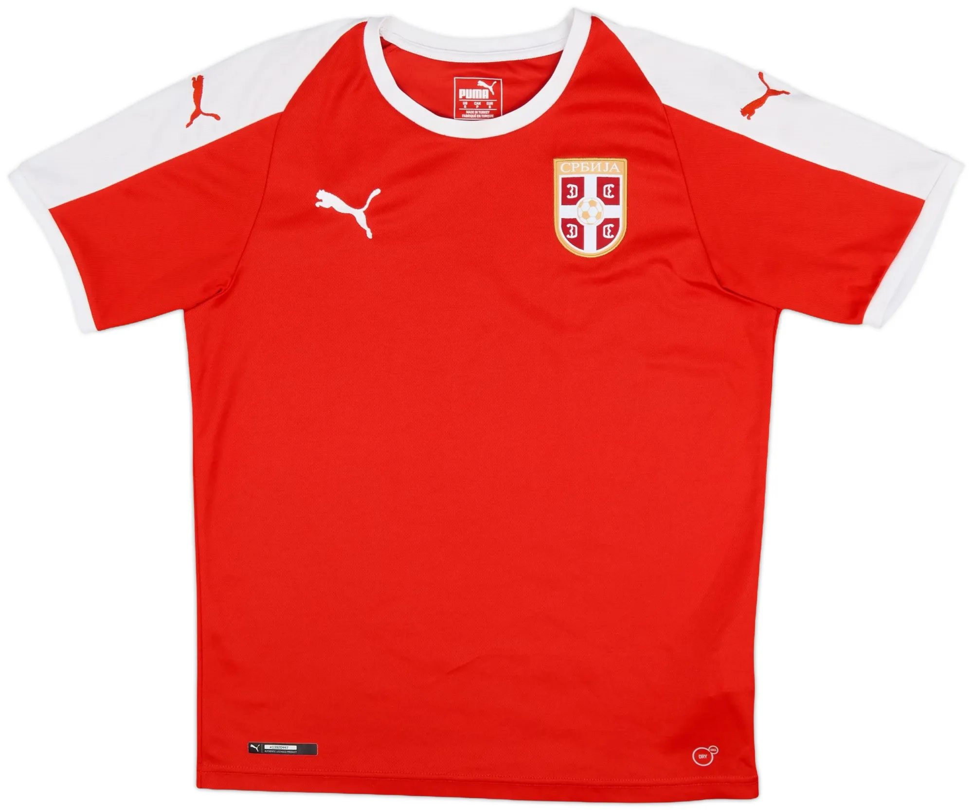 Puma Serbia Mens SS Home Shirt 2018