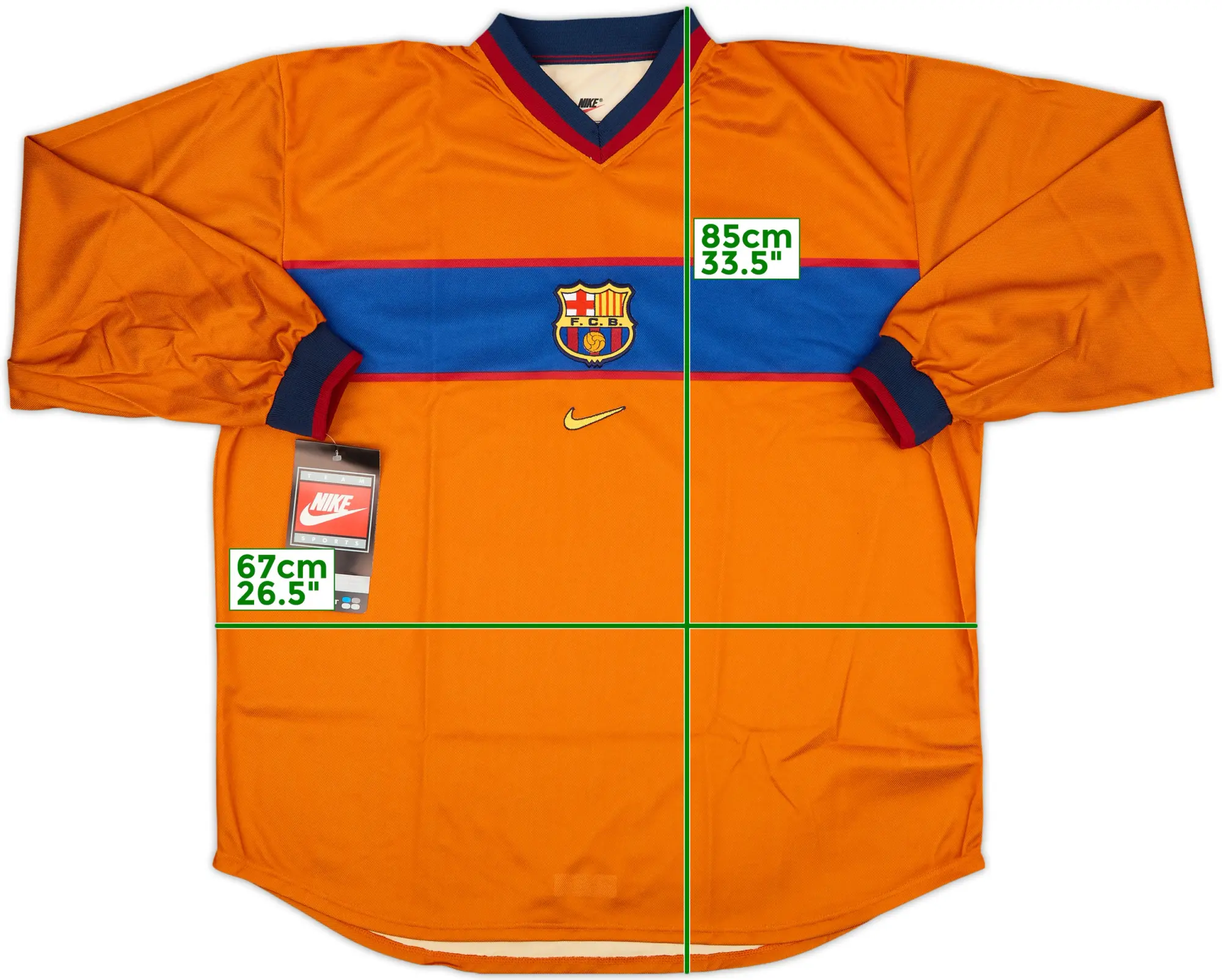 Nike Barcelona Mens LS Player Issue Third Shirt 1998/00