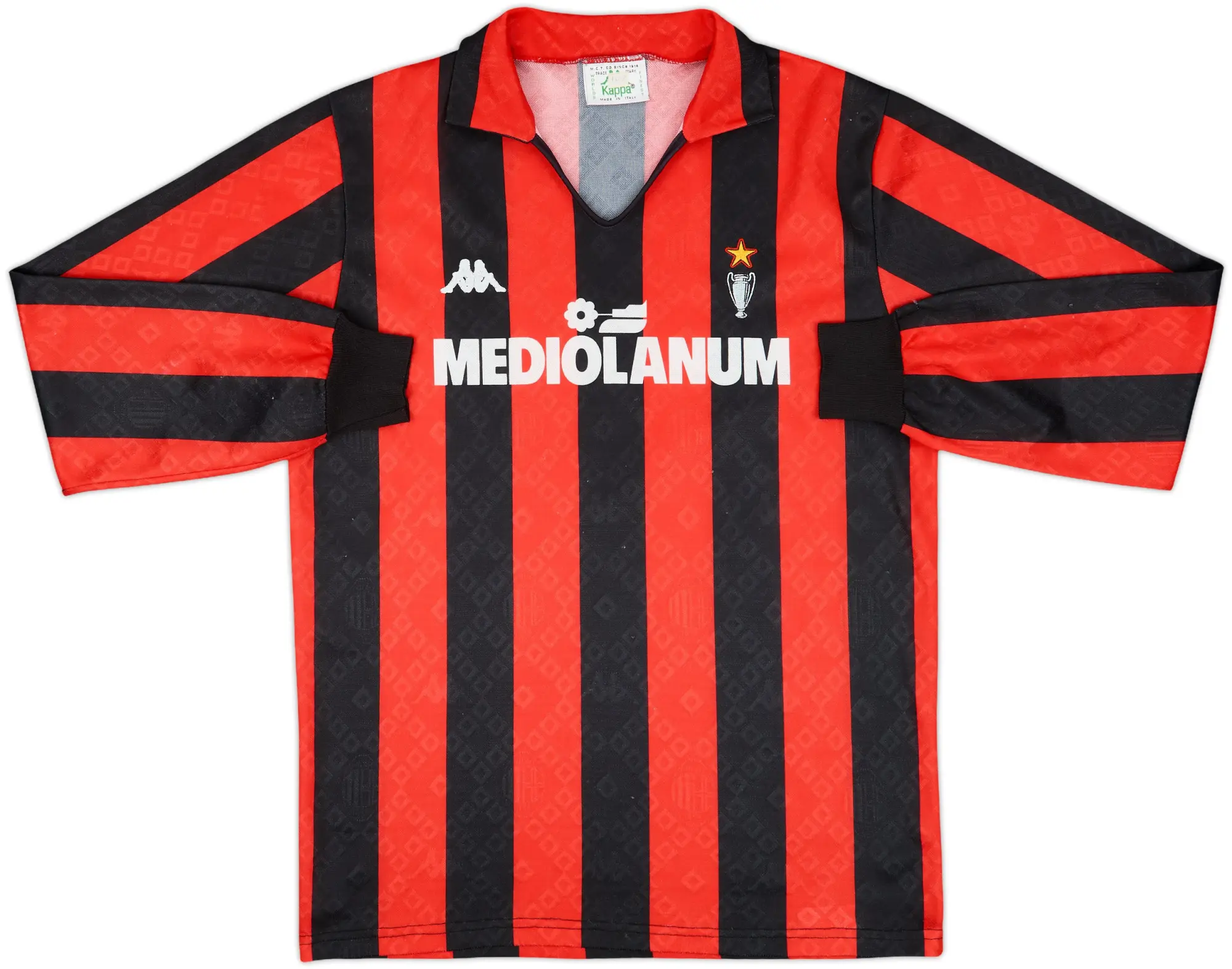 1989-90 AC Milan Home L/S Shirt - 8/10 - (L)