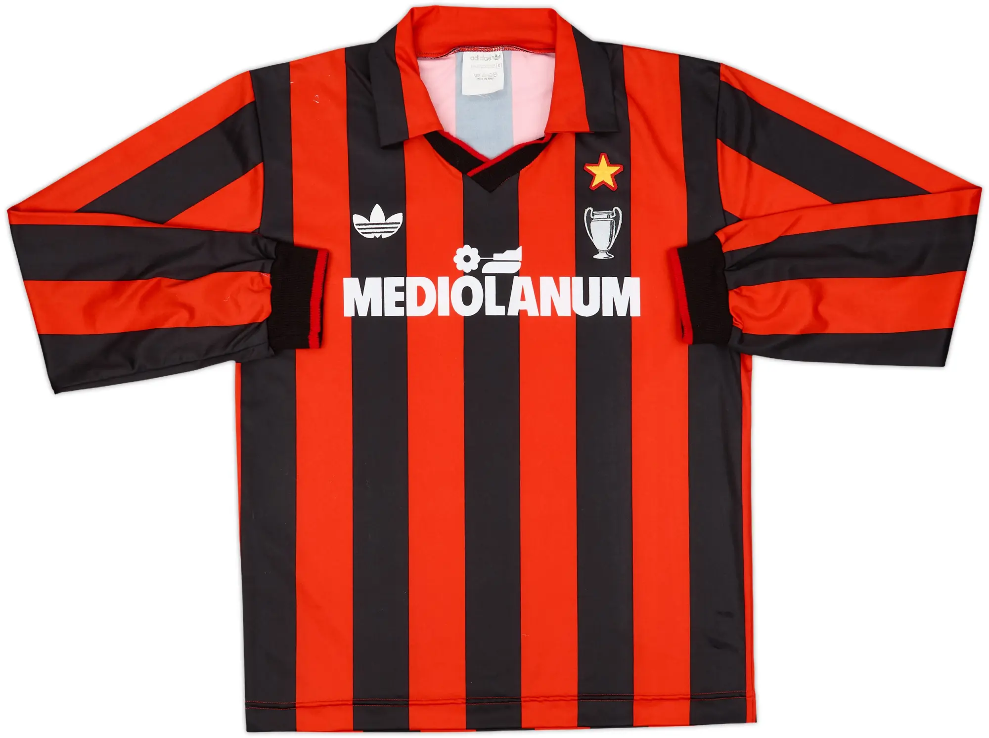 1990-91 AC Milan Home L/S Shirt - 8/10 - (S)