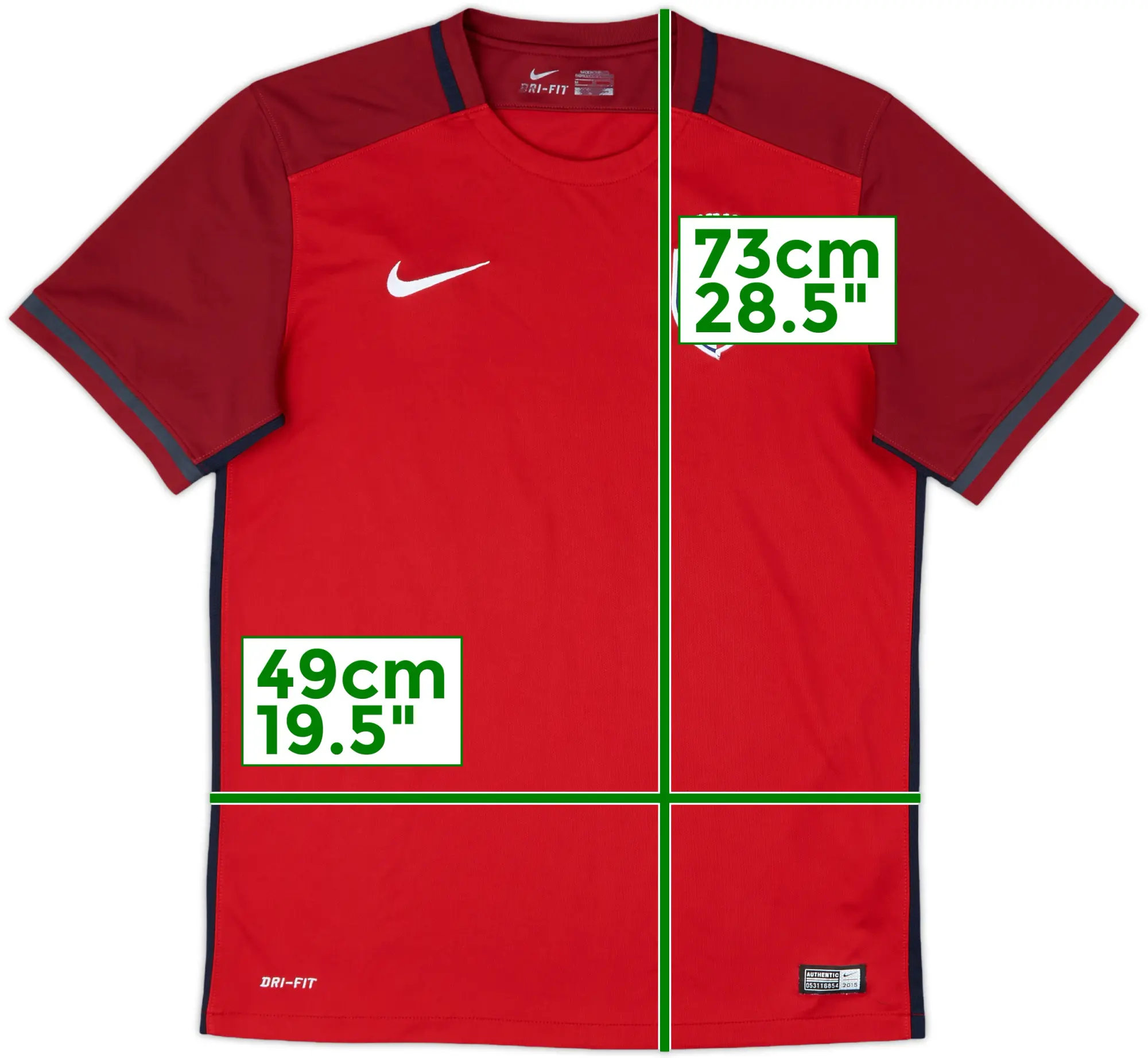 Nike Lille Mens SS Home Shirt 2015/16