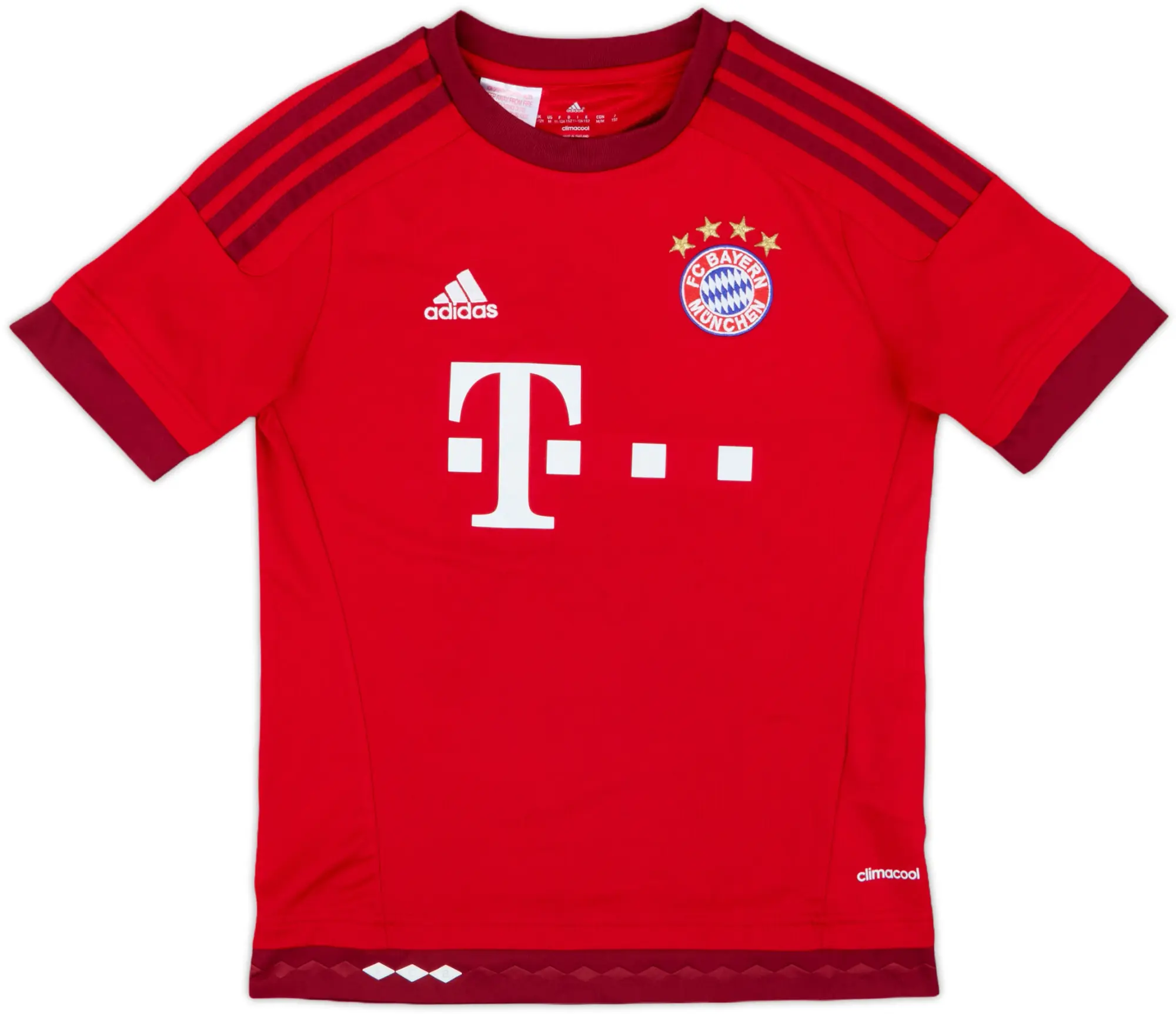 adidas Bayern Munich Boys SS Home Shirt 2015/16
