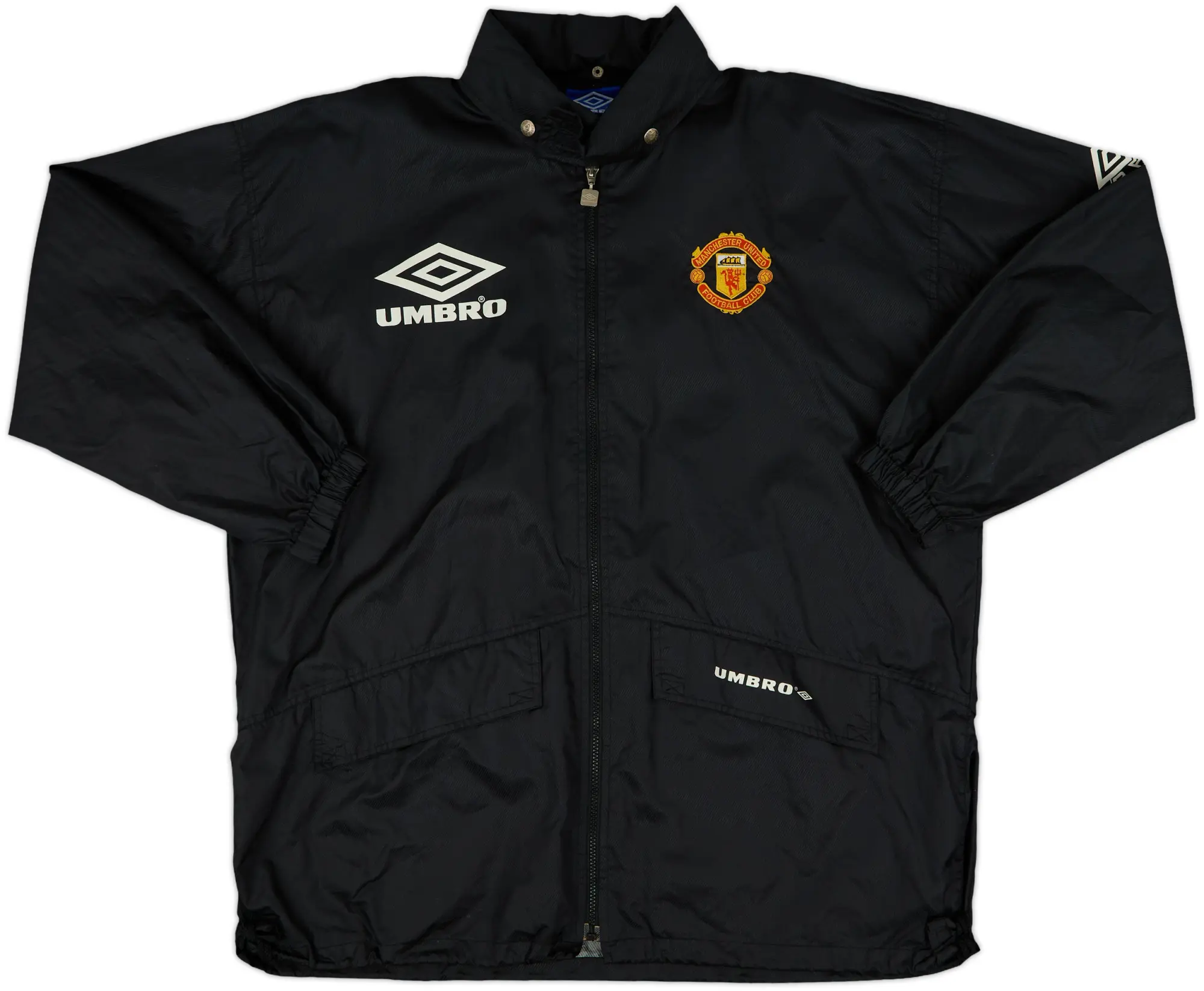 1994-95 Manchester United Umbro Hooded Rain Jacket - 8/10 - (L)
