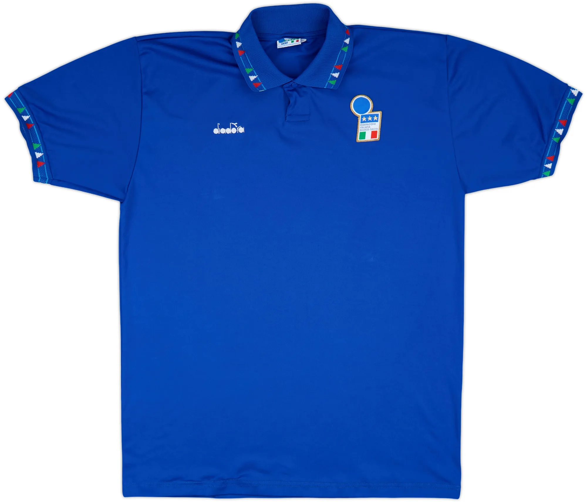 Diadora Italy Mens SS Home Shirt 1992