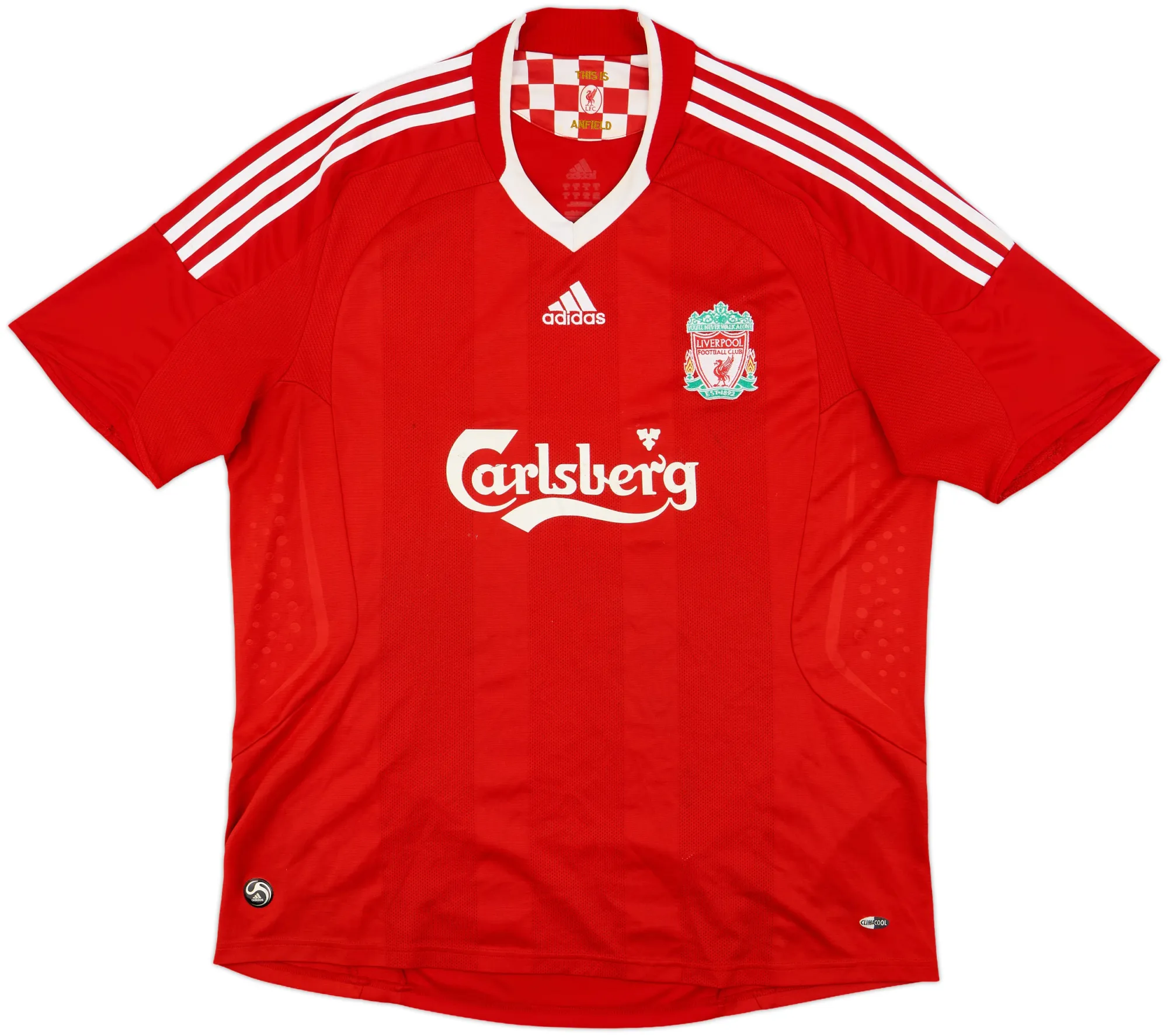 adidas Liverpool Mens SS Home Shirt 2008/10