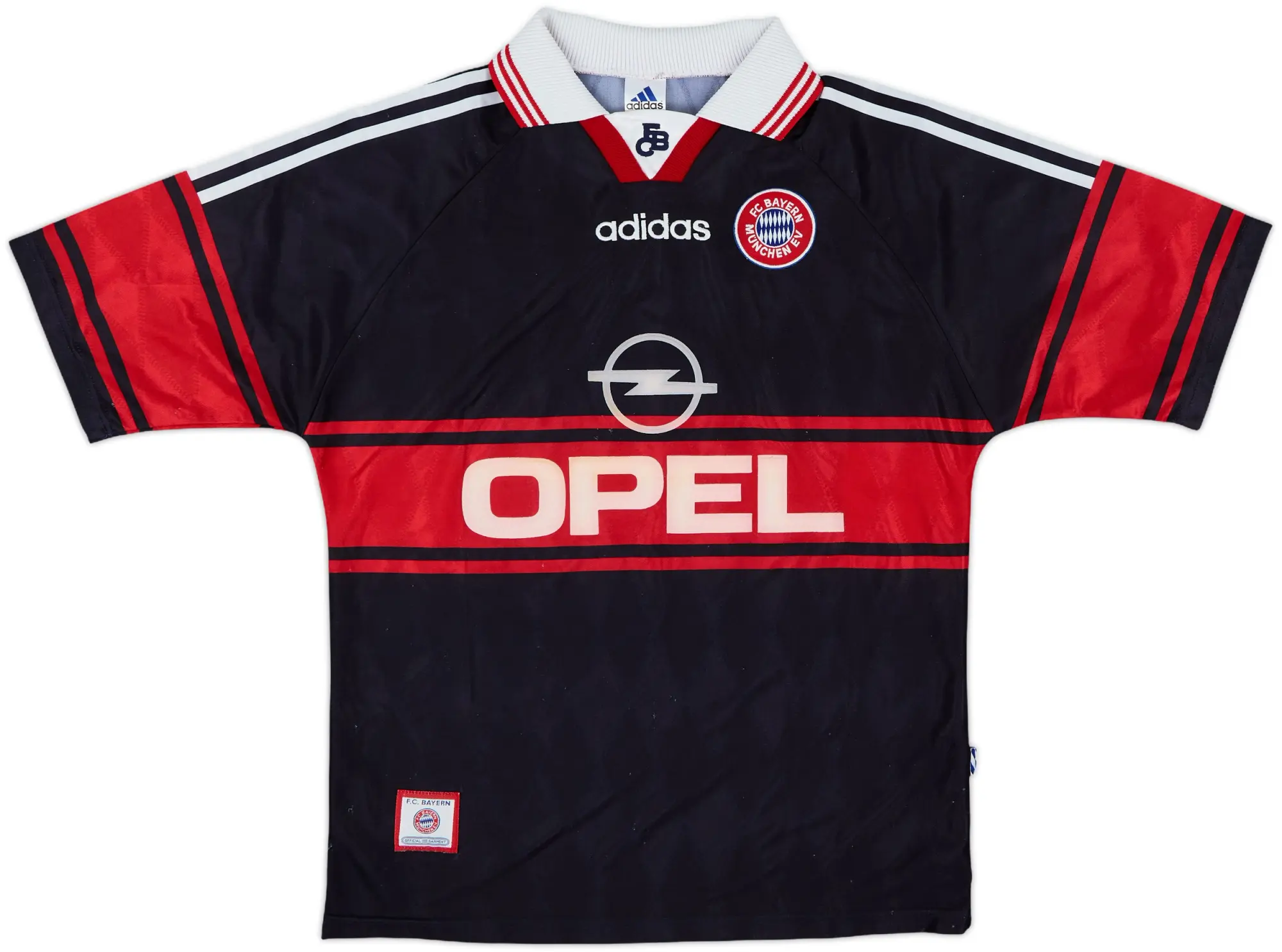 adidas Bayern Munich Boys SS Home Shirt 1997/99