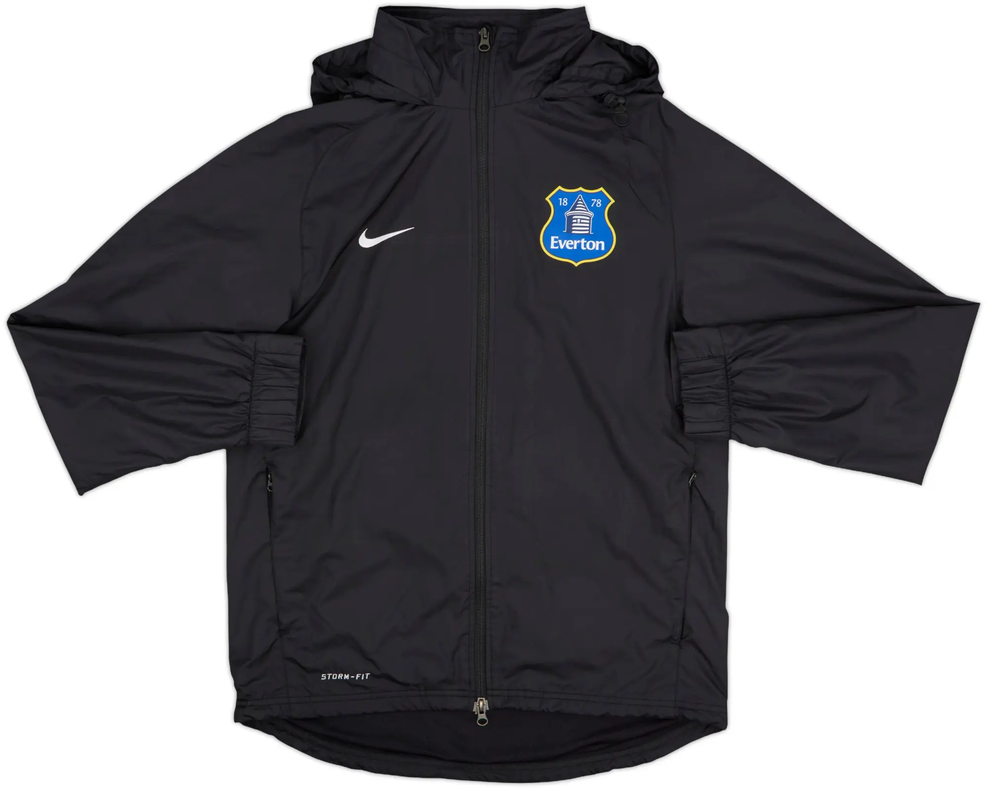 2013-14 Everton Nike Hooded Rain Jacket - 8/10 - (S)