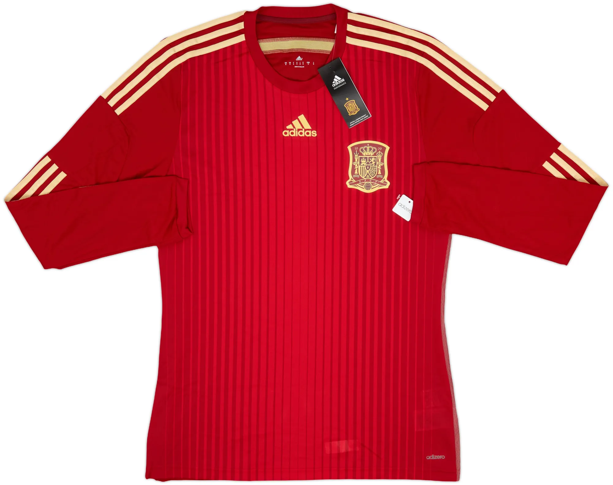 adidas Spain Mens LS Player Issue Home Shirt 2013