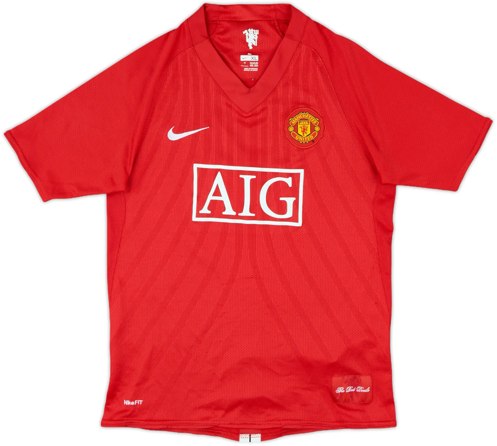 Nike Manchester United Boys SS Home Shirt 2007/09