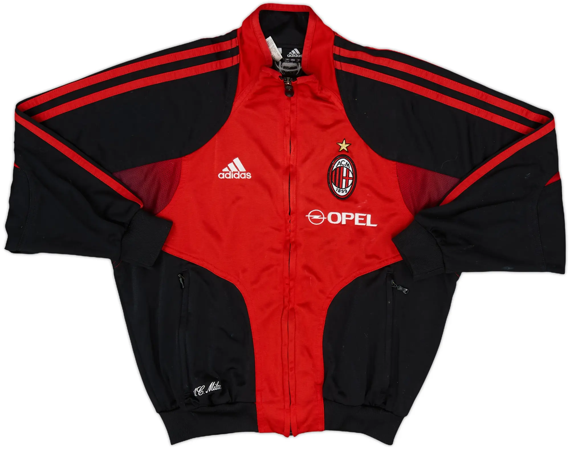 2004-05 AC Milan adidas Track Jacket - 8/10 - (S.Boys)
