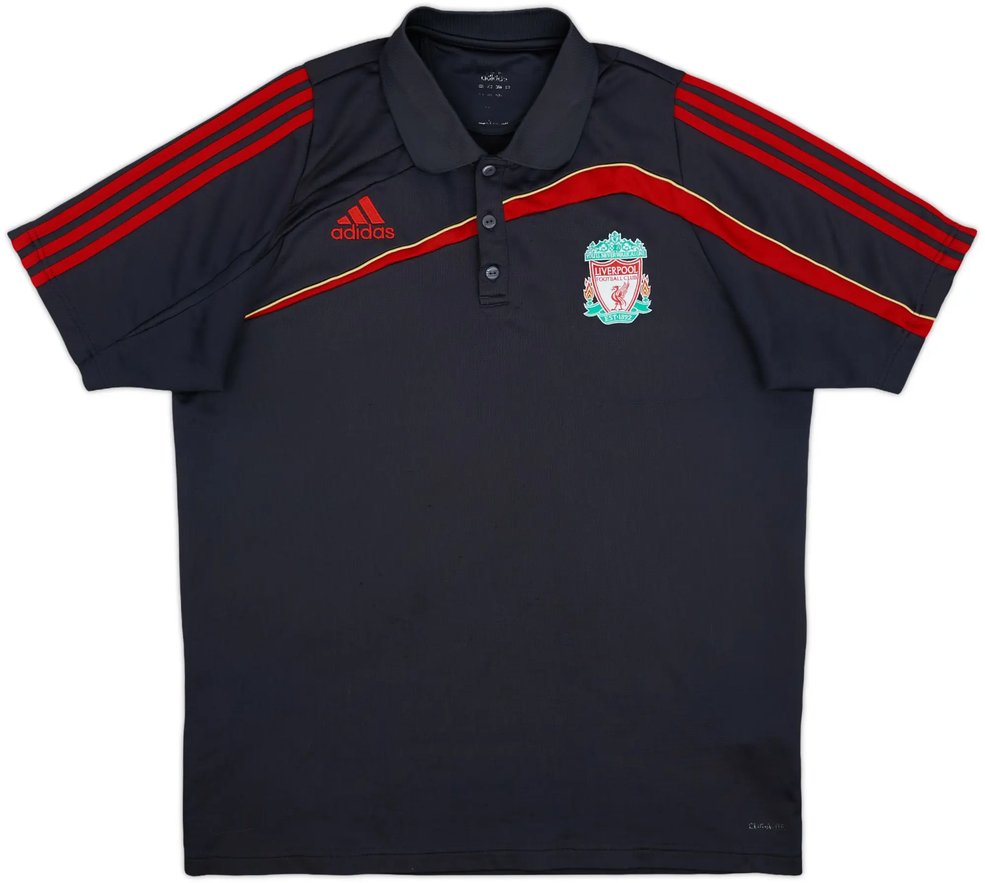 2009-10 Liverpool adidas Polo Shirt - 8/10 - (L)