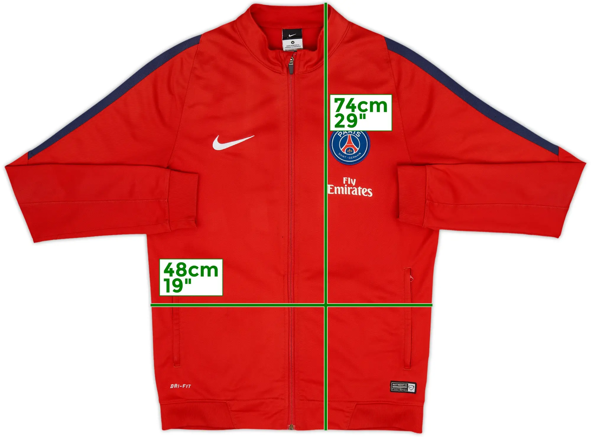 2017-18 Paris Saint-Germain Nike Track Jacket - 7/10 - (M)