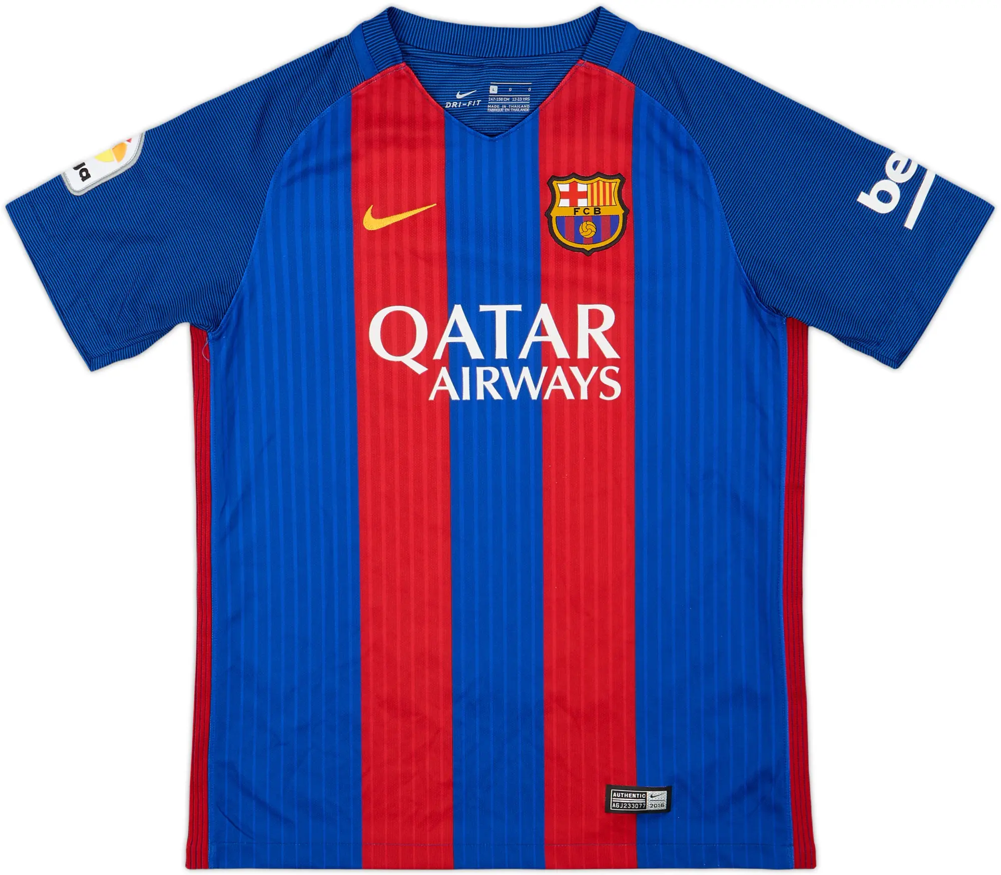 Nike Barcelona Boys SS Home Shirt 2016/17