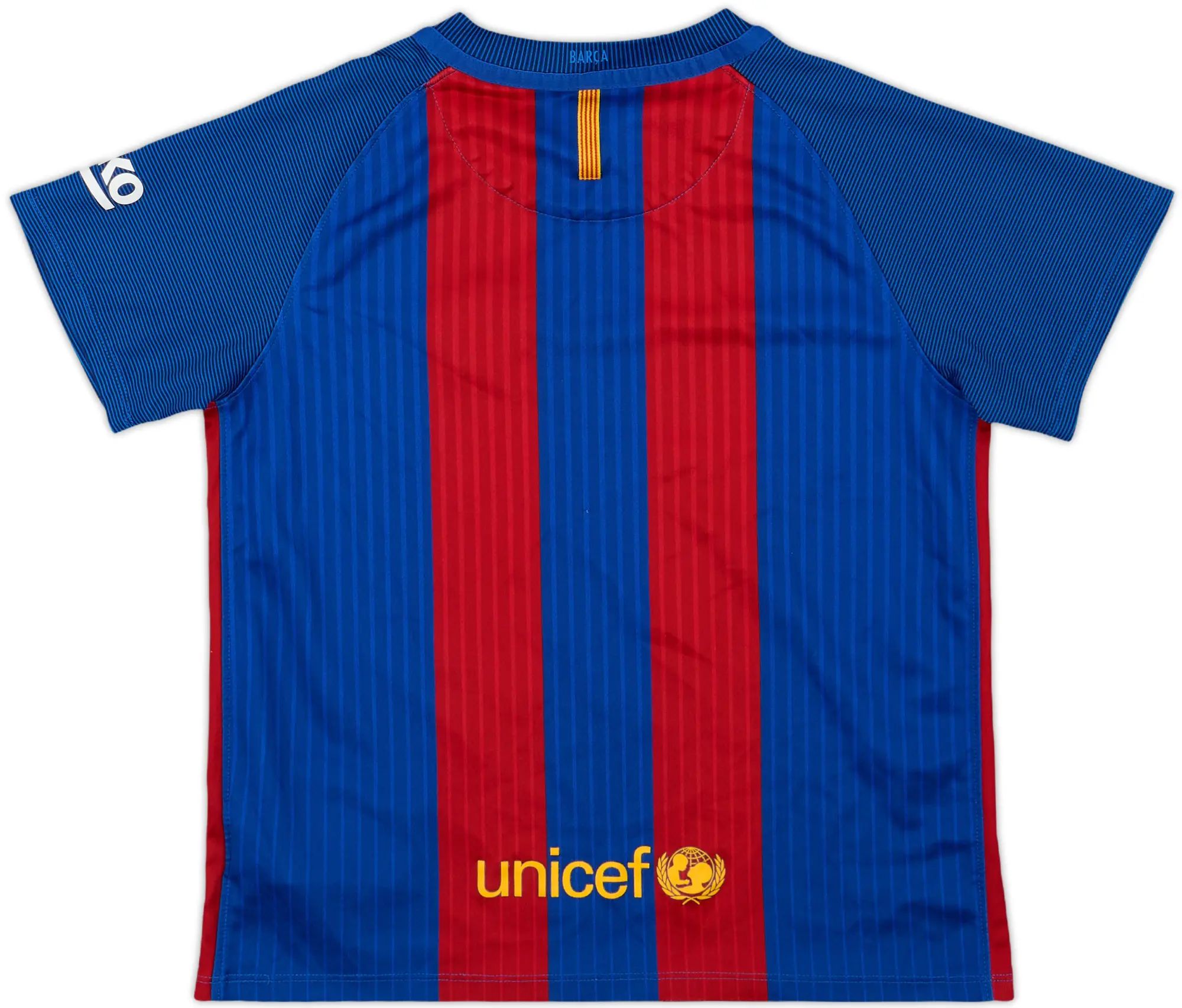 Nike Barcelona Boys SS Home Shirt 2016/17