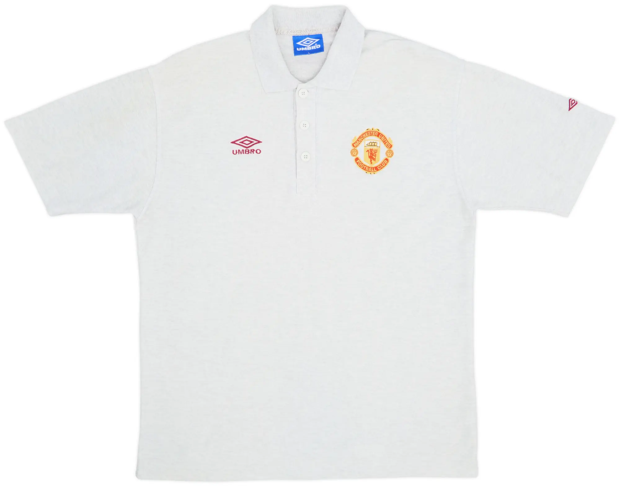 1996-97 Manchester United Umbro Polo Shirt - 8/10 - (L)