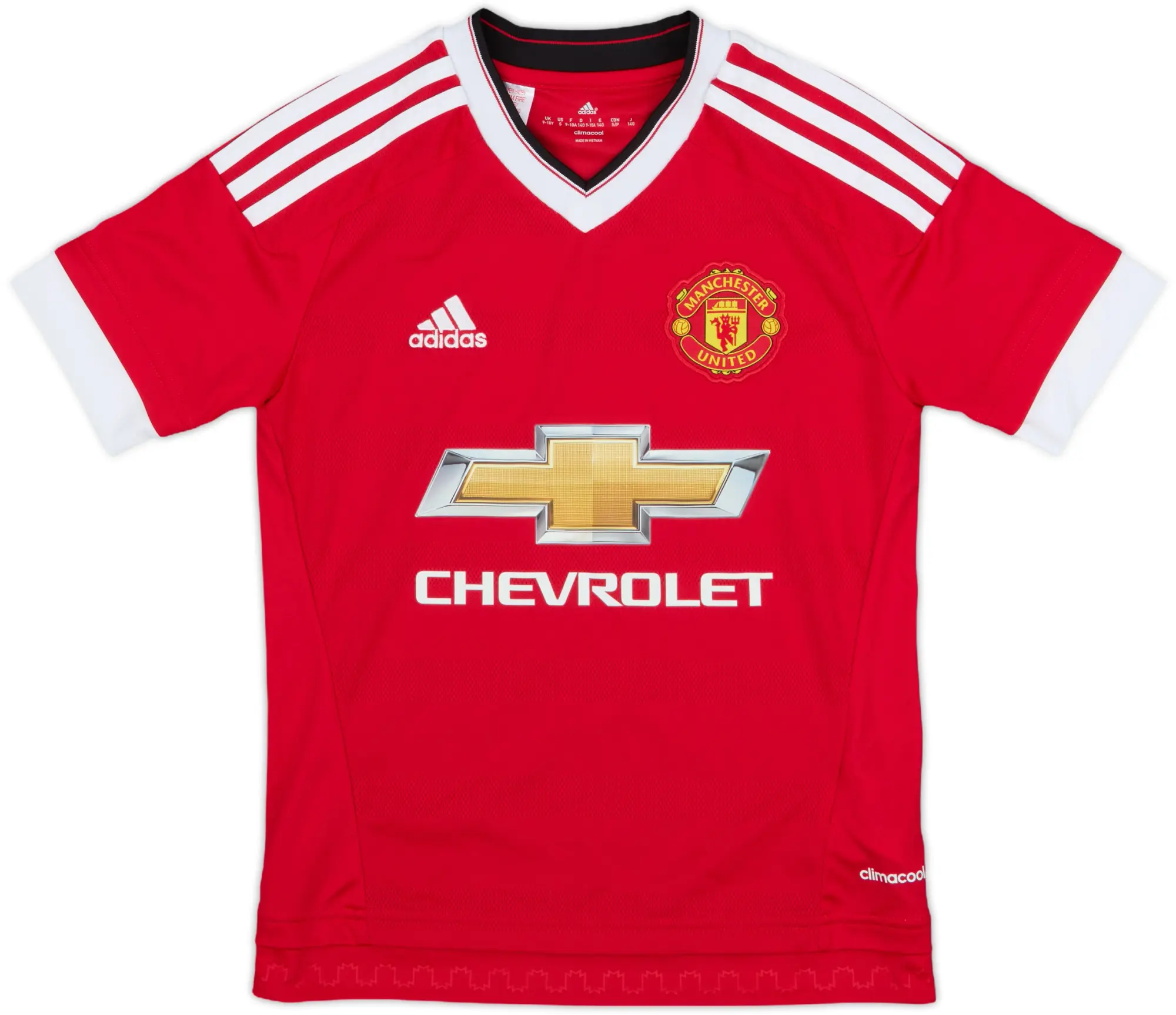 adidas Manchester United Boys SS Home Shirt 2015/16