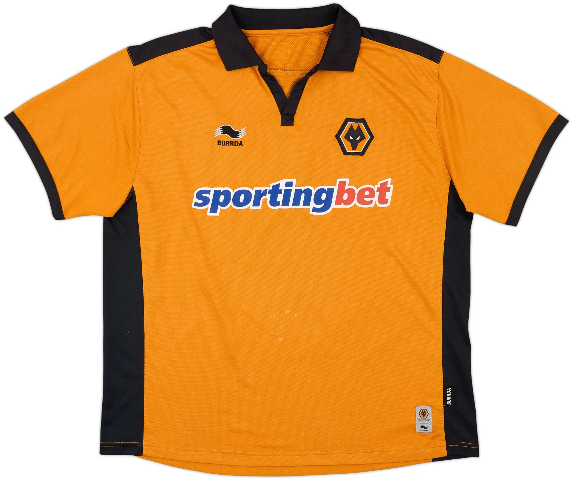 Burrda Wolverhampton Wanderers Mens SS Home Shirt 2010/11