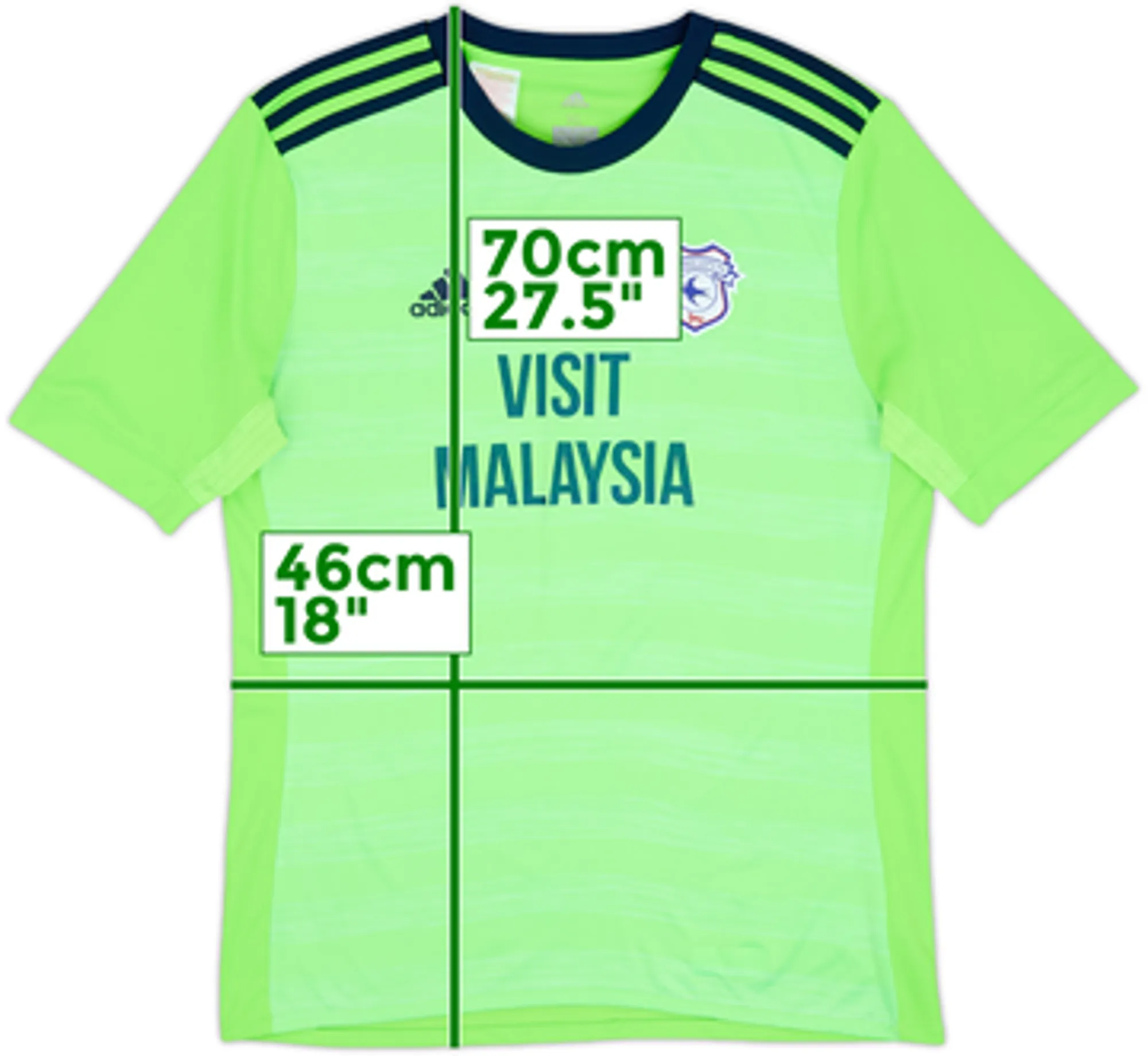 adidas Cardiff City Mens SS Away Shirt 2017/18