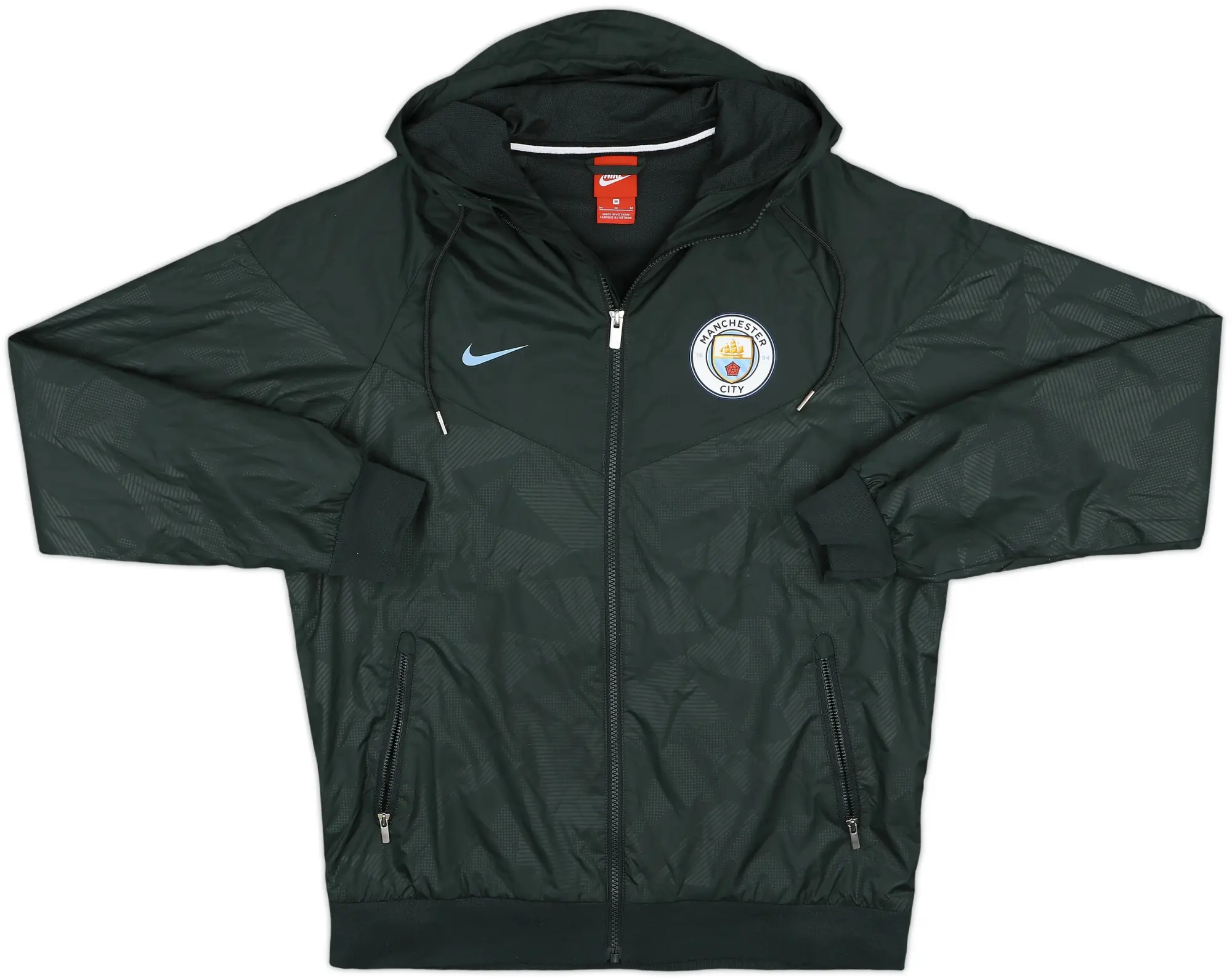 2017-18 Manchester City Nike Hooded Track Jacket - 8/10 - (M)