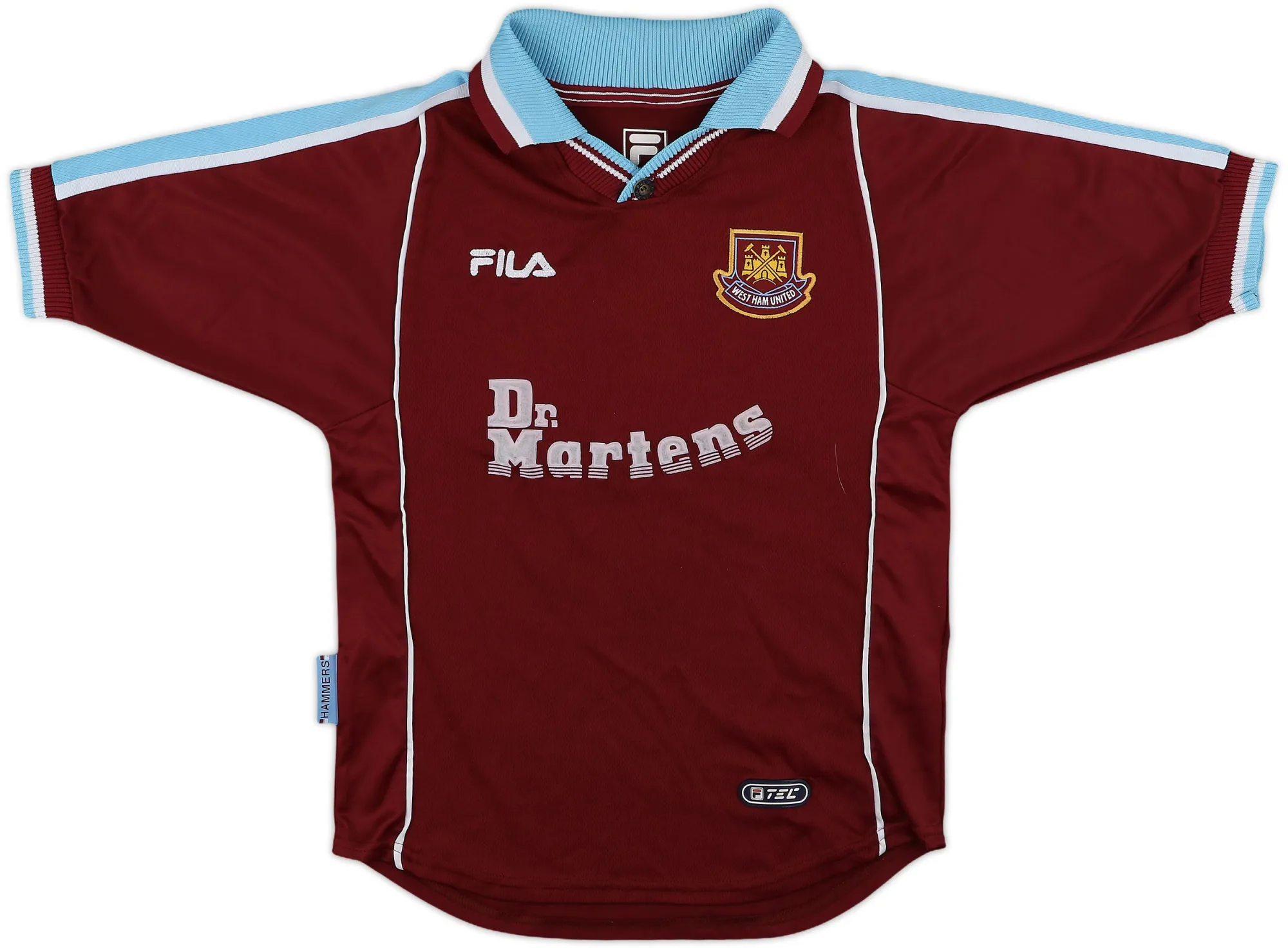Fila West Ham United Boys SS Home Shirt 1999/01