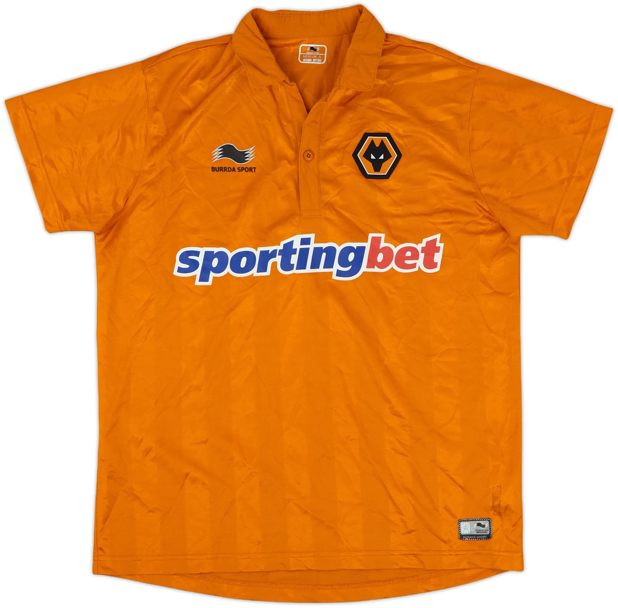 Burrda Wolverhampton Wanderers Mens SS Home Shirt 2012/13