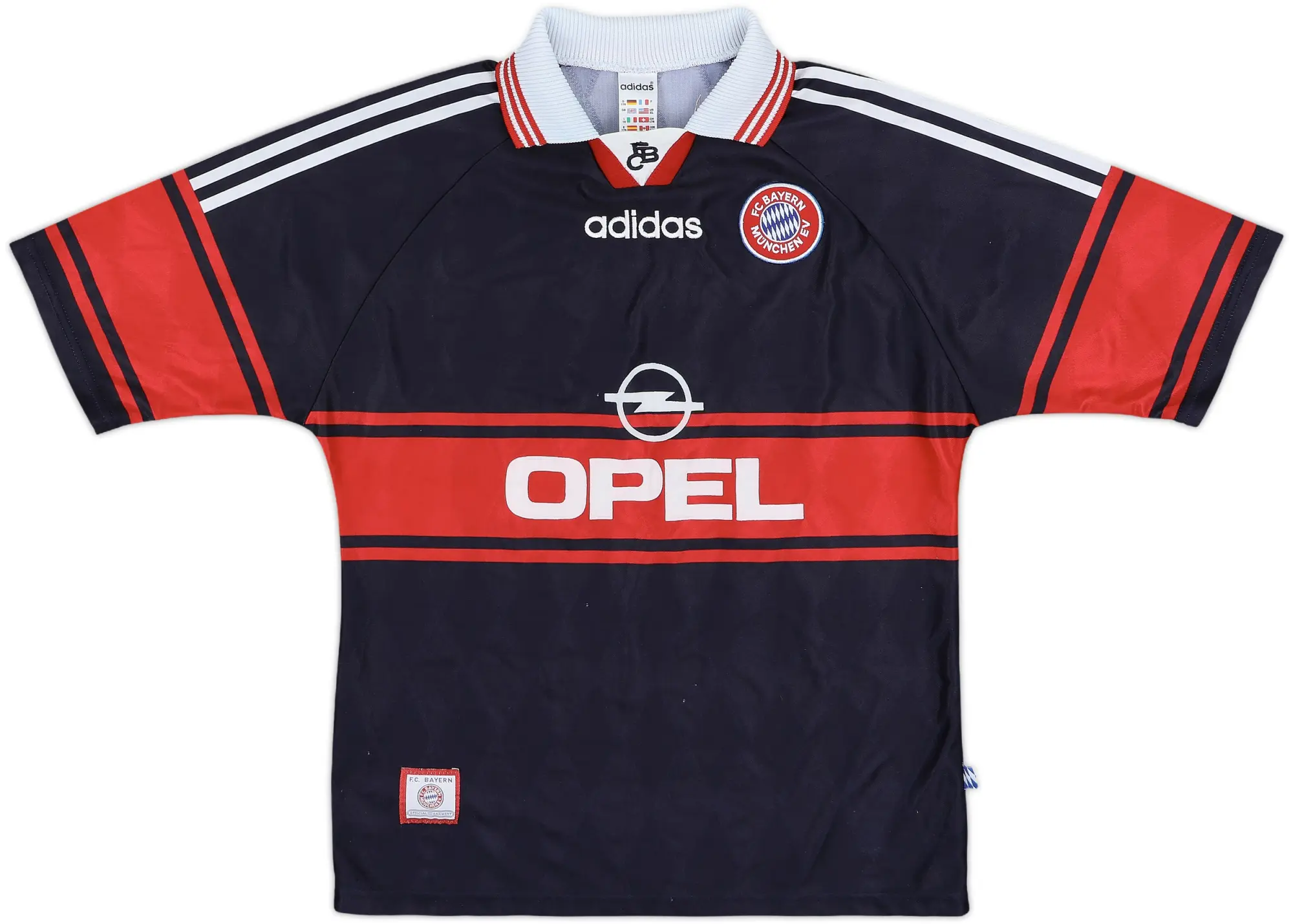 adidas Bayern Munich Boys SS Home Shirt 1997/99