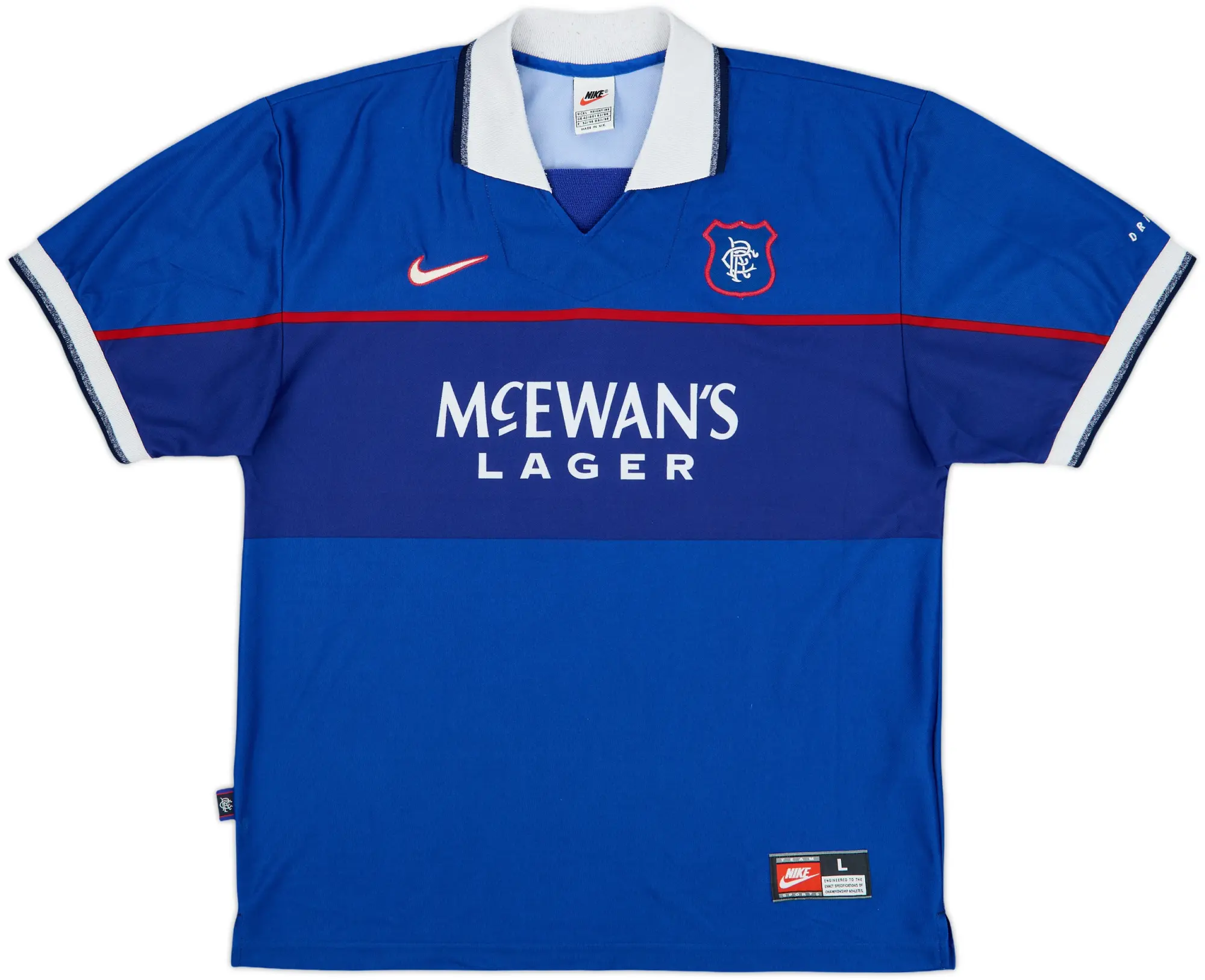 Nike Rangers Mens SS Home Shirt 1997/99