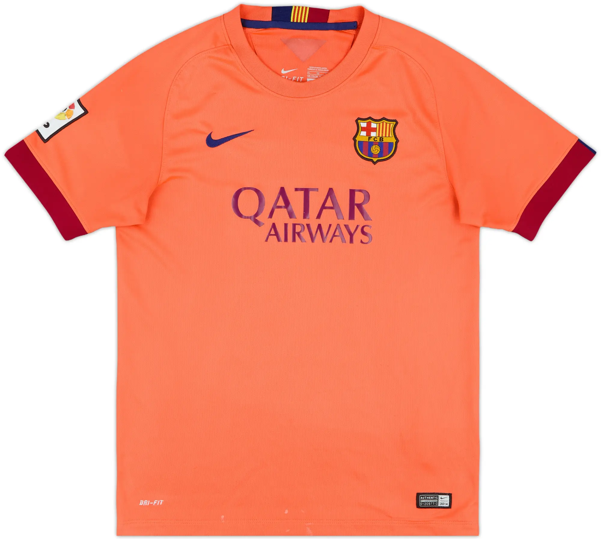 Nike Barcelona Boys SS Away Shirt 2014/15